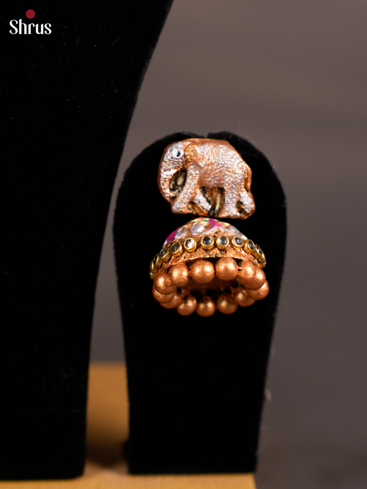 Stunning Elephant Necklace Terracota set  -EAJ16024 - Shop on Shrus.com