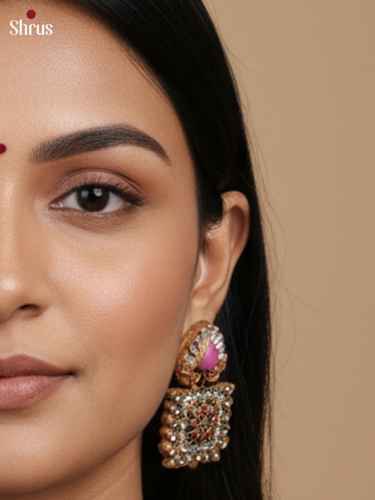 Beautiful White Handmade Peacock Design Terracotta set with earring- EAJ24012