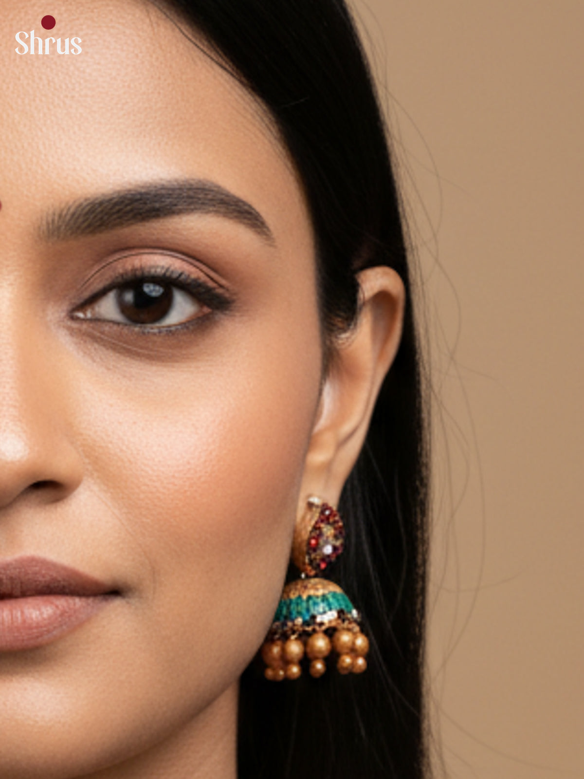 Rustic Manga Terracotta necklace set with Natarajar pendant - EAJ24017