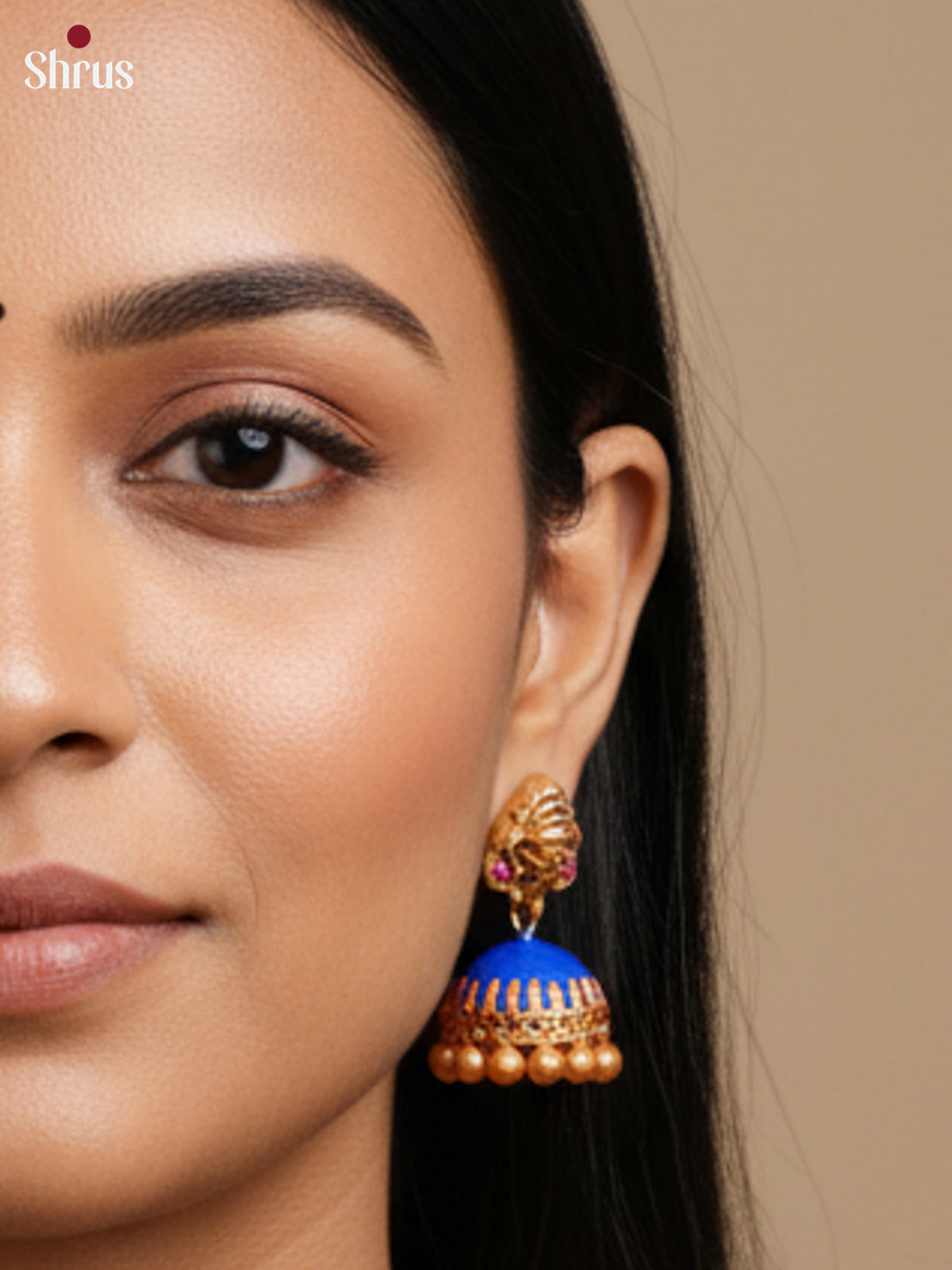 Handcrafted Divine Ganesha Necklace Terracotta set with jhumka -EAJ24019