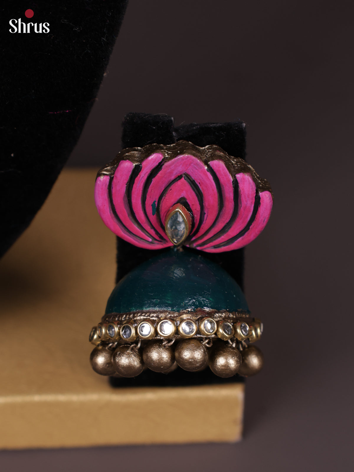 Handcrafted Pichwai terracotta haram set -  EAJ30030