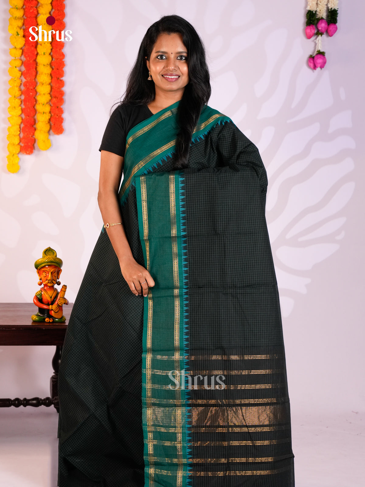 EAS03023 - Chettinad Cotton Saree - Shop on Shrus.com