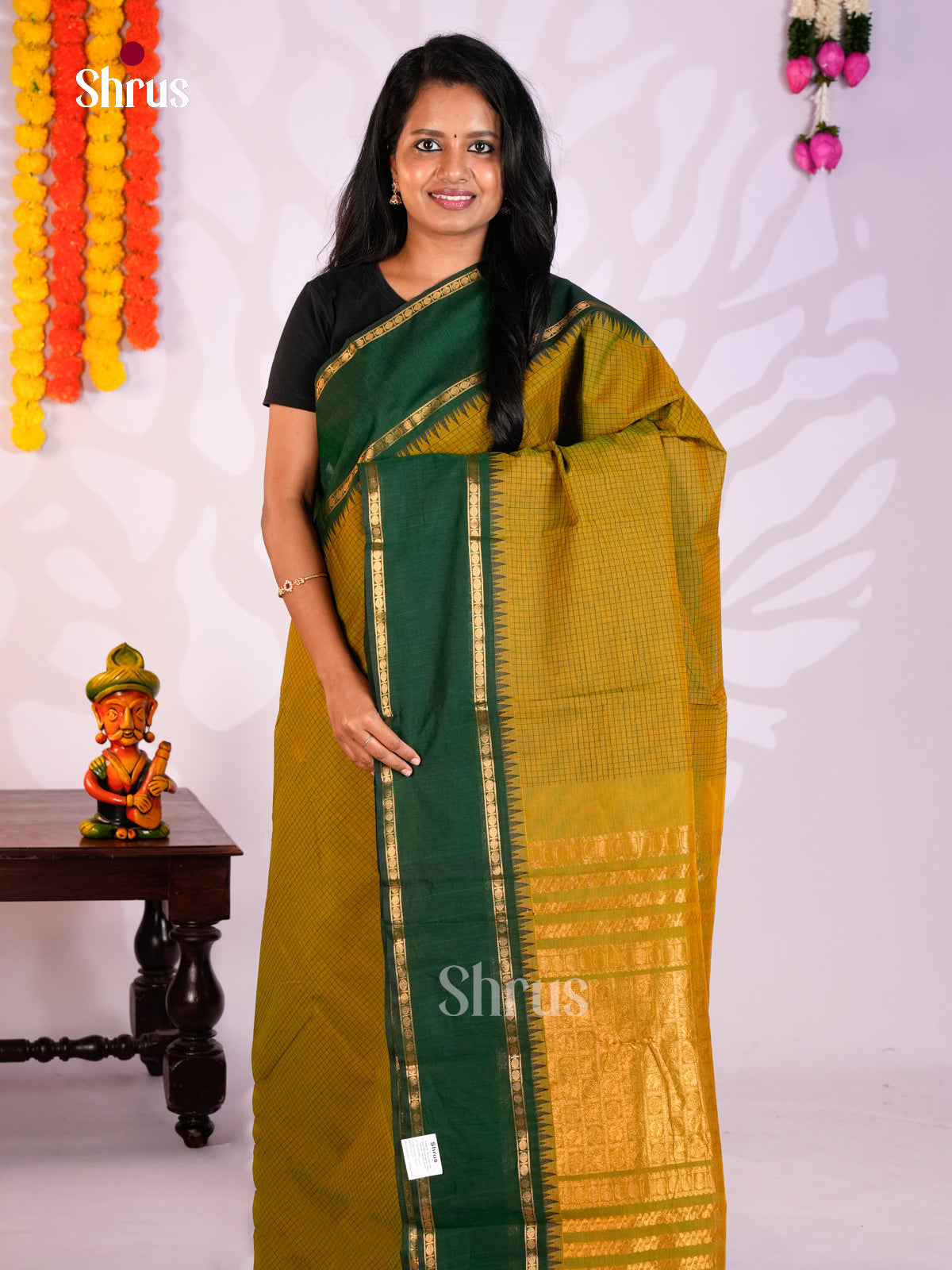 EAS03036 - Chettinad Cotton Saree - Shop on Shrus.com
