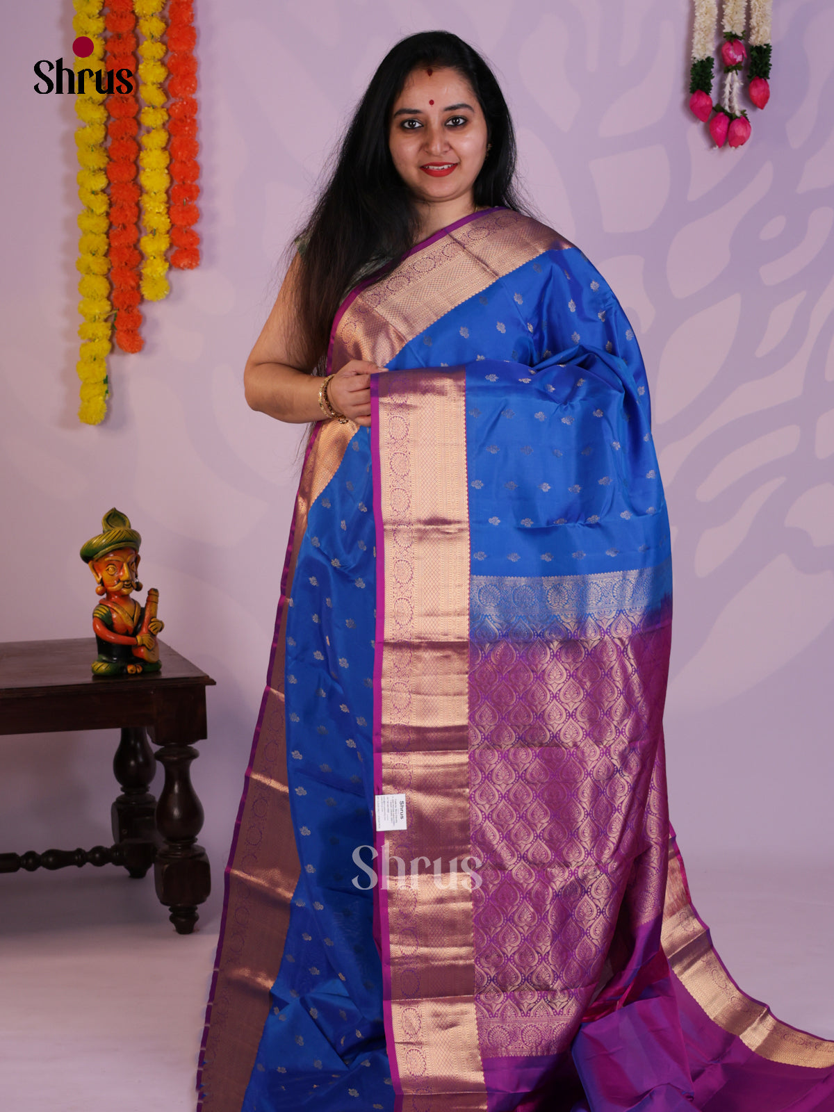 EAS03044 - Kanchipuram Butta design Saree - Shop on Shrus.com