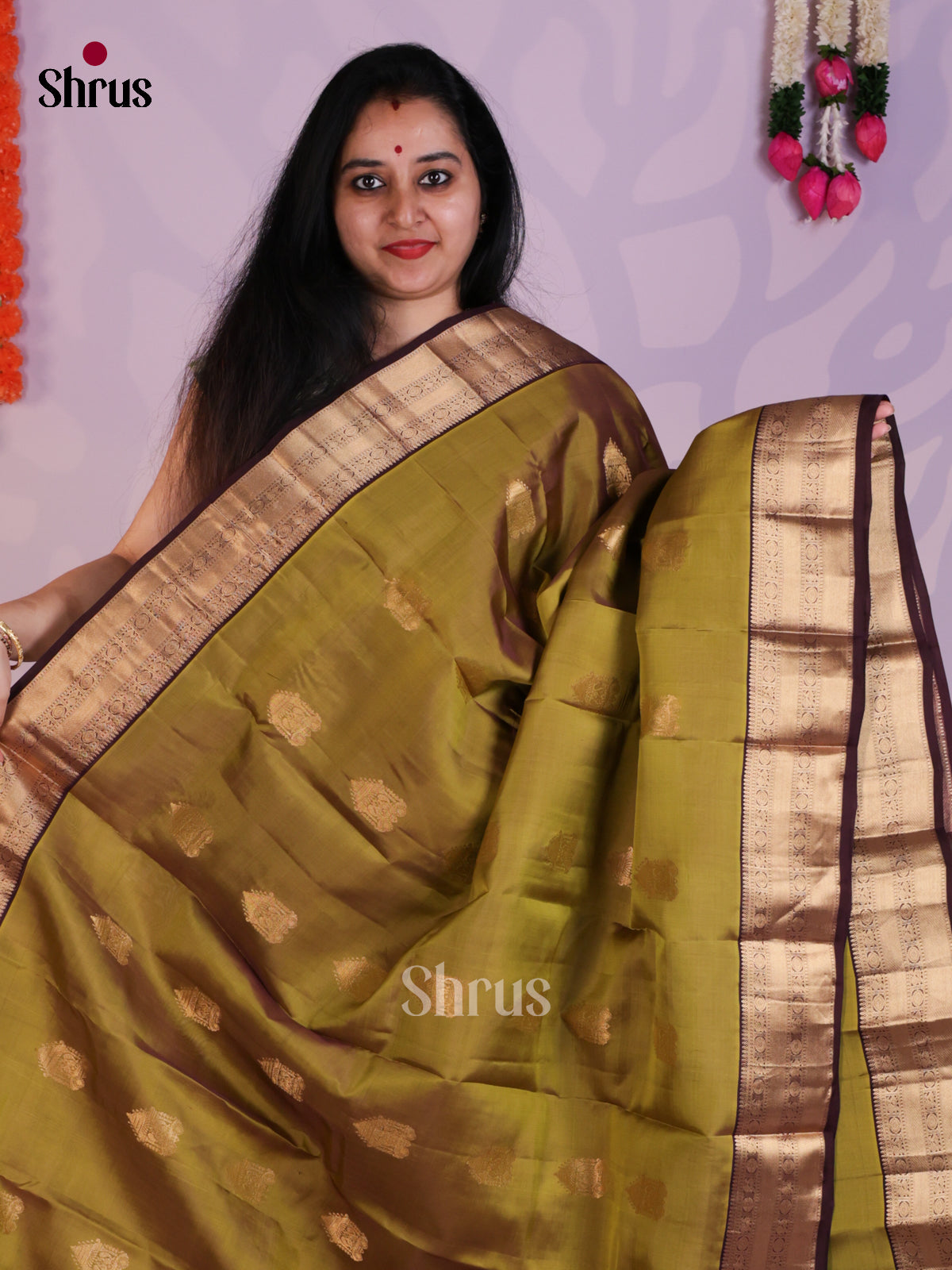 EAS03057 - Kanchipuram Butta design Saree - Shop on Shrus.com