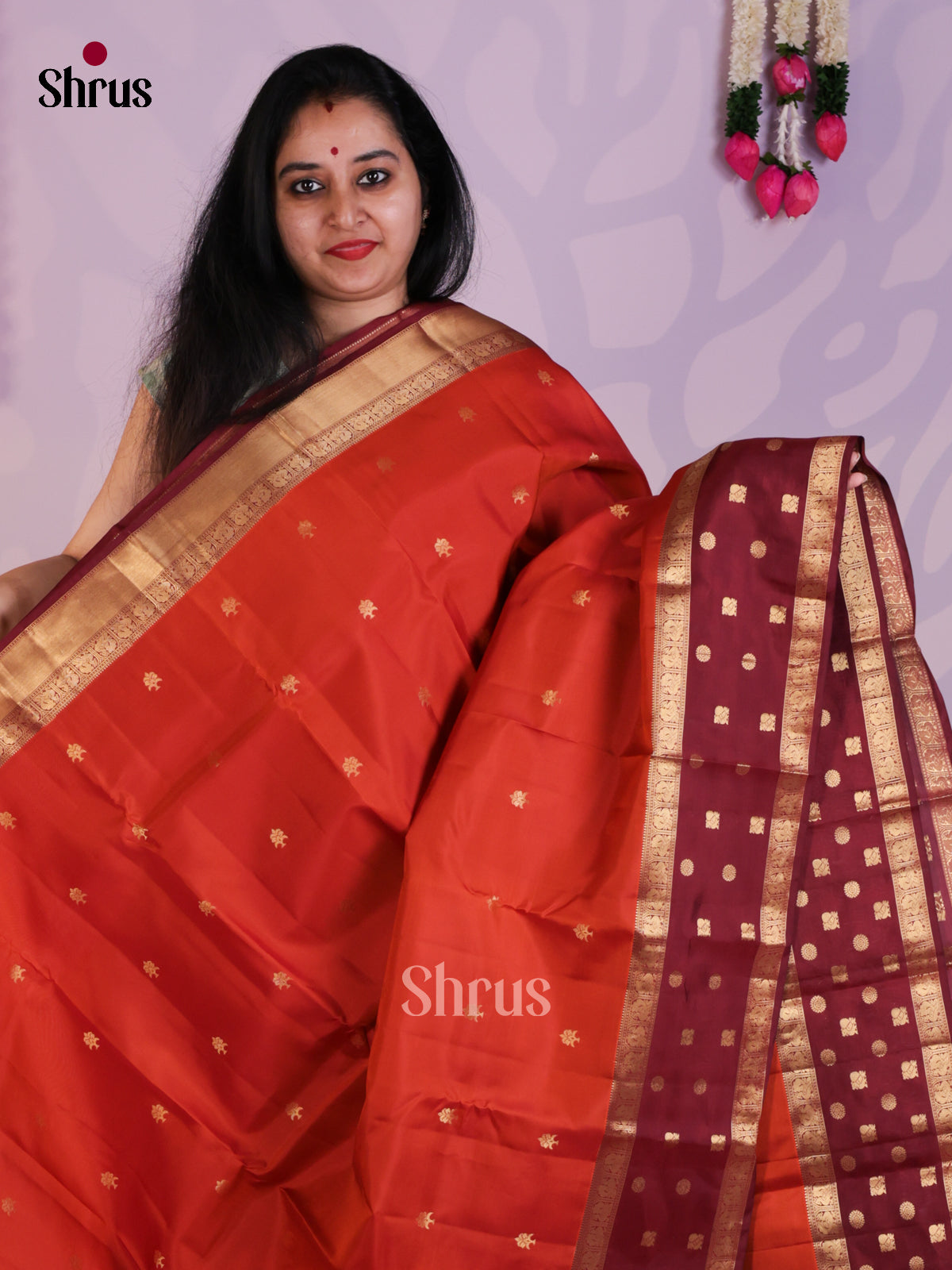 EAS03063 - Kanchipuram Korvai Butta Saree - Shop on Shrus.com