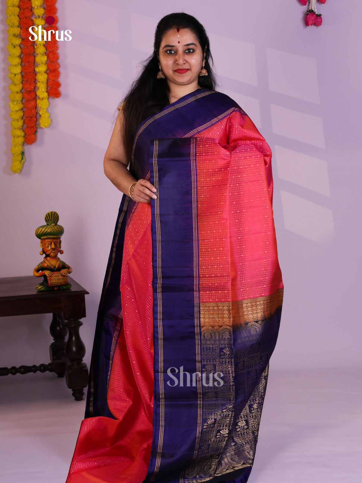 EAS08032 - Soft Silk  Saree - Shop on Shrus.com
