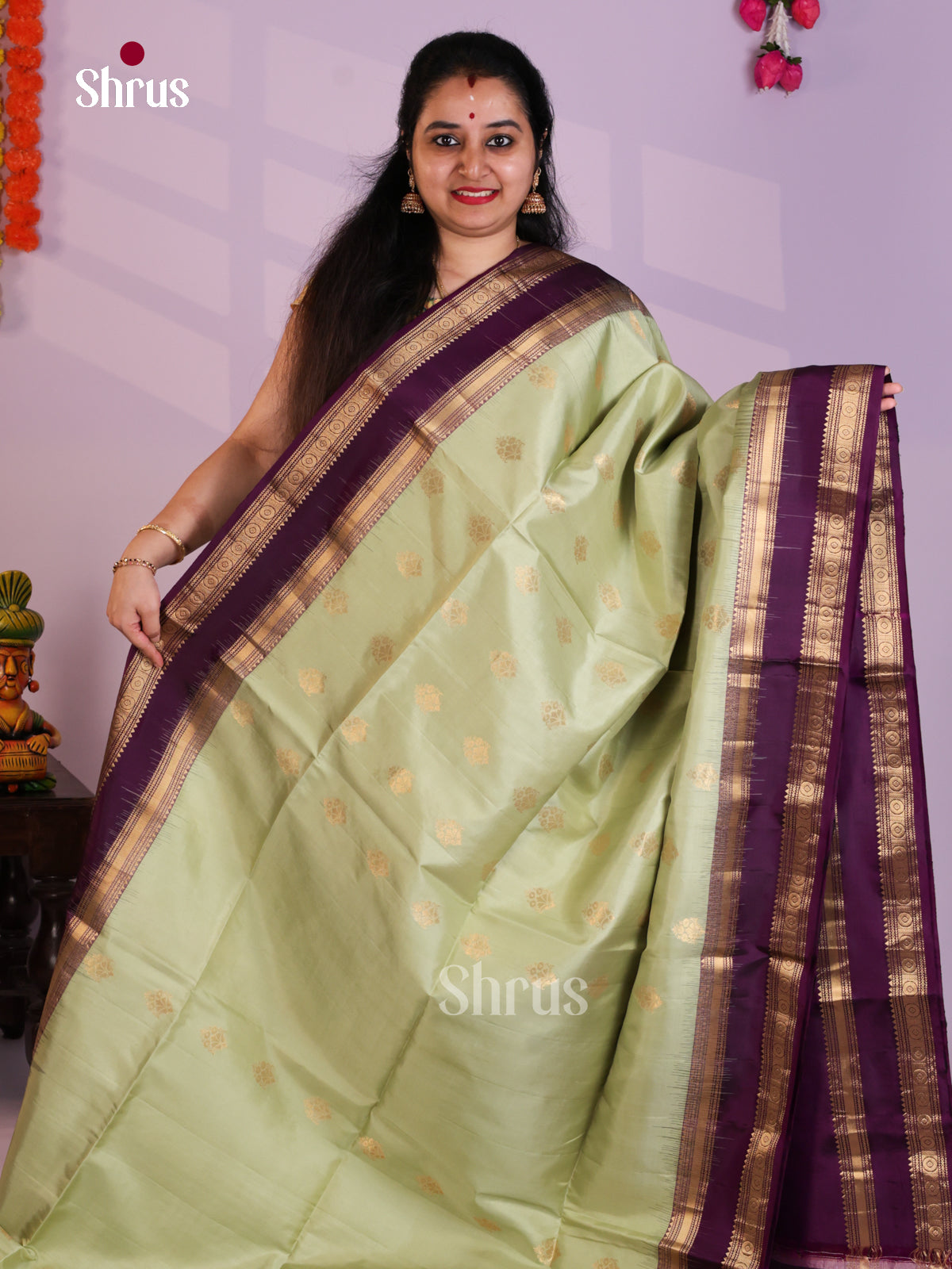 EAS08048 - Soft Silk Saree - Shop on Shrus.com