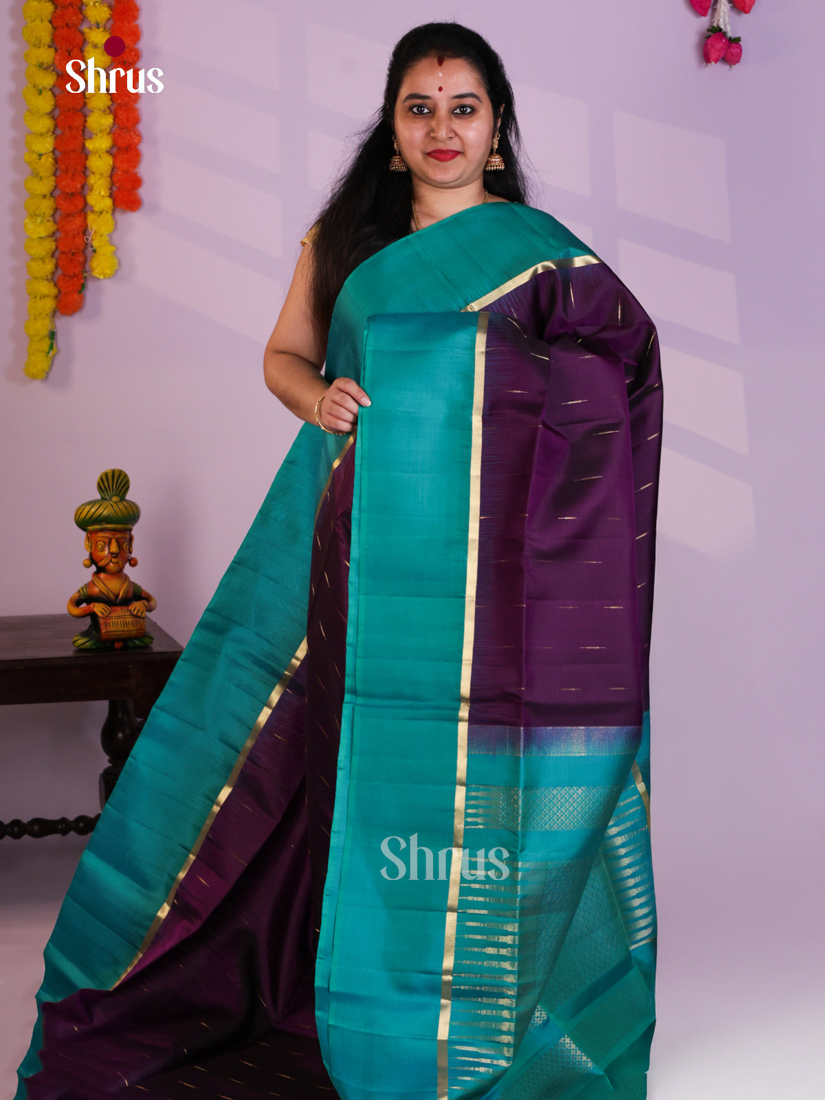 EAS08054 - Soft Silk Saree - Shop on Shrus.com