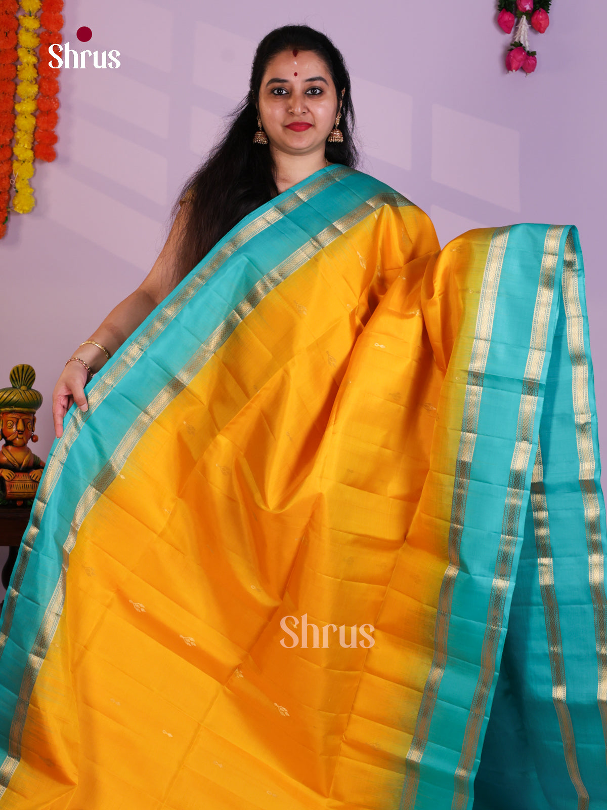 EAS08063 - Soft Silk Saree - Shop on Shrus.com