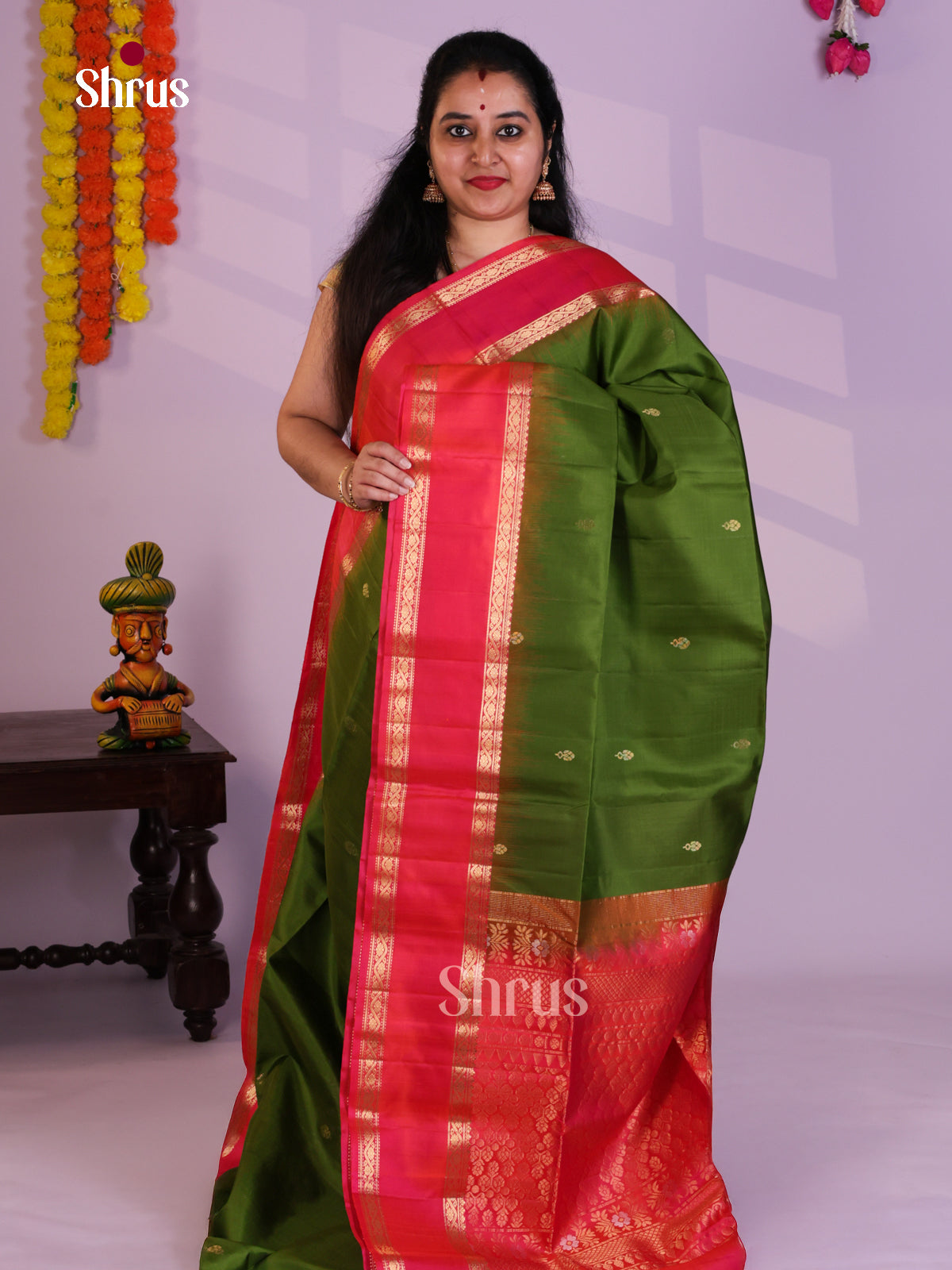EAS08066 - Soft Silk Saree - Shop on Shrus.com