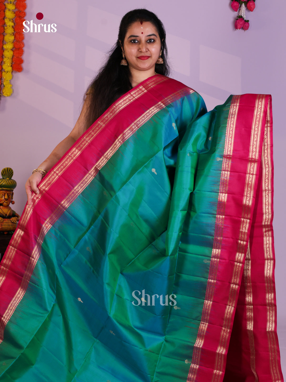 EAS08070 - Soft Silk Saree - Shop on Shrus.com