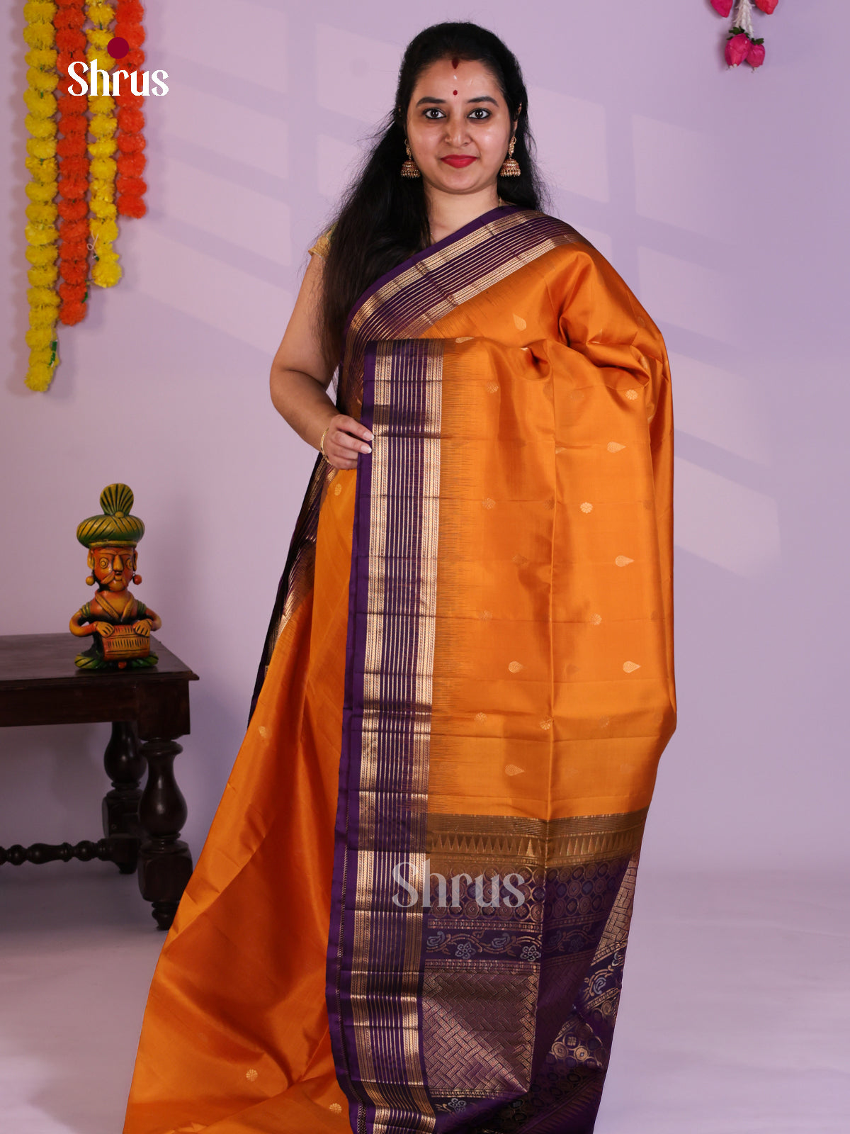 EAS08072 - Soft Silk Saree - Shop on Shrus.com