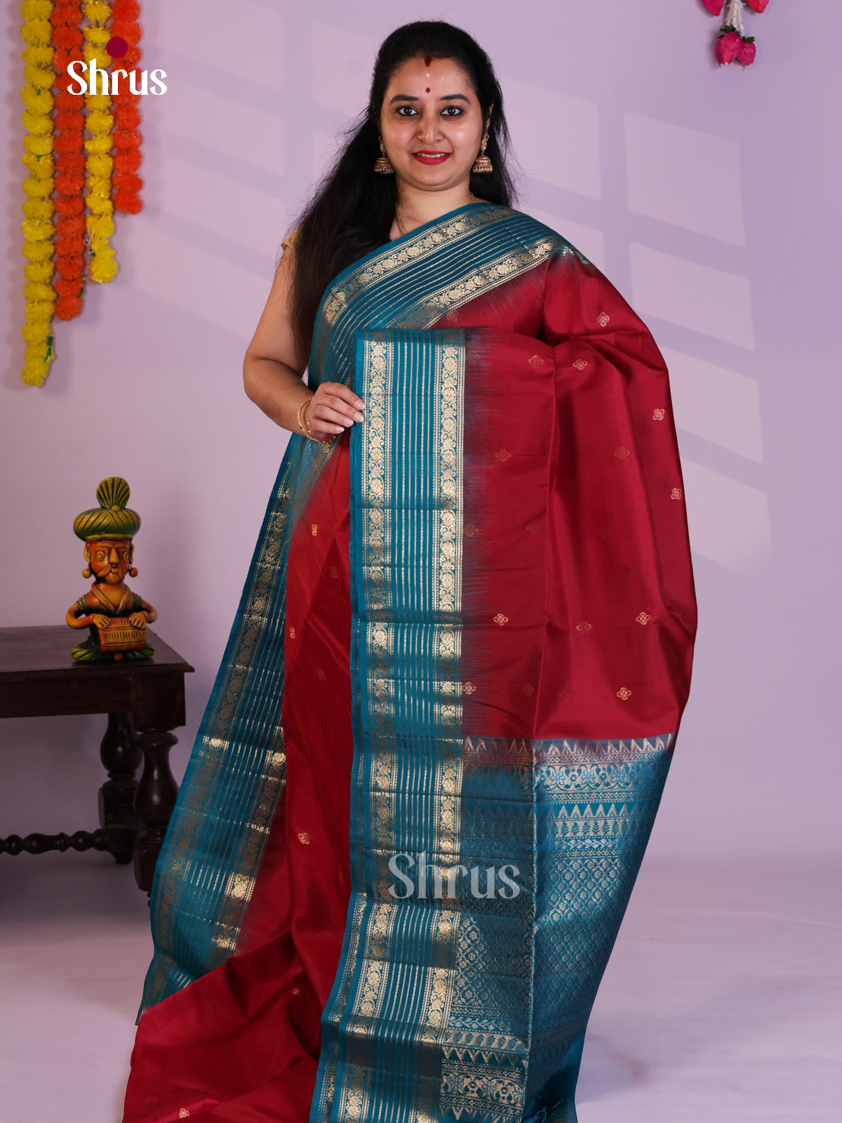 EAS08074 - Soft Silk  Saree - Shop on Shrus.com