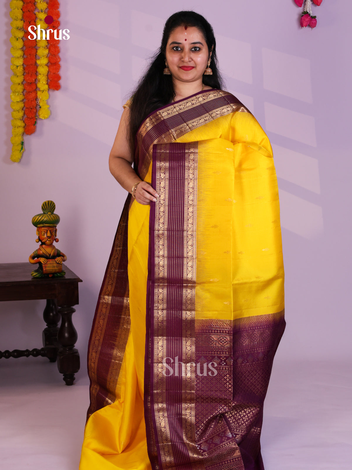 EAS08080 - Soft Silk Saree - Shop on Shrus.com