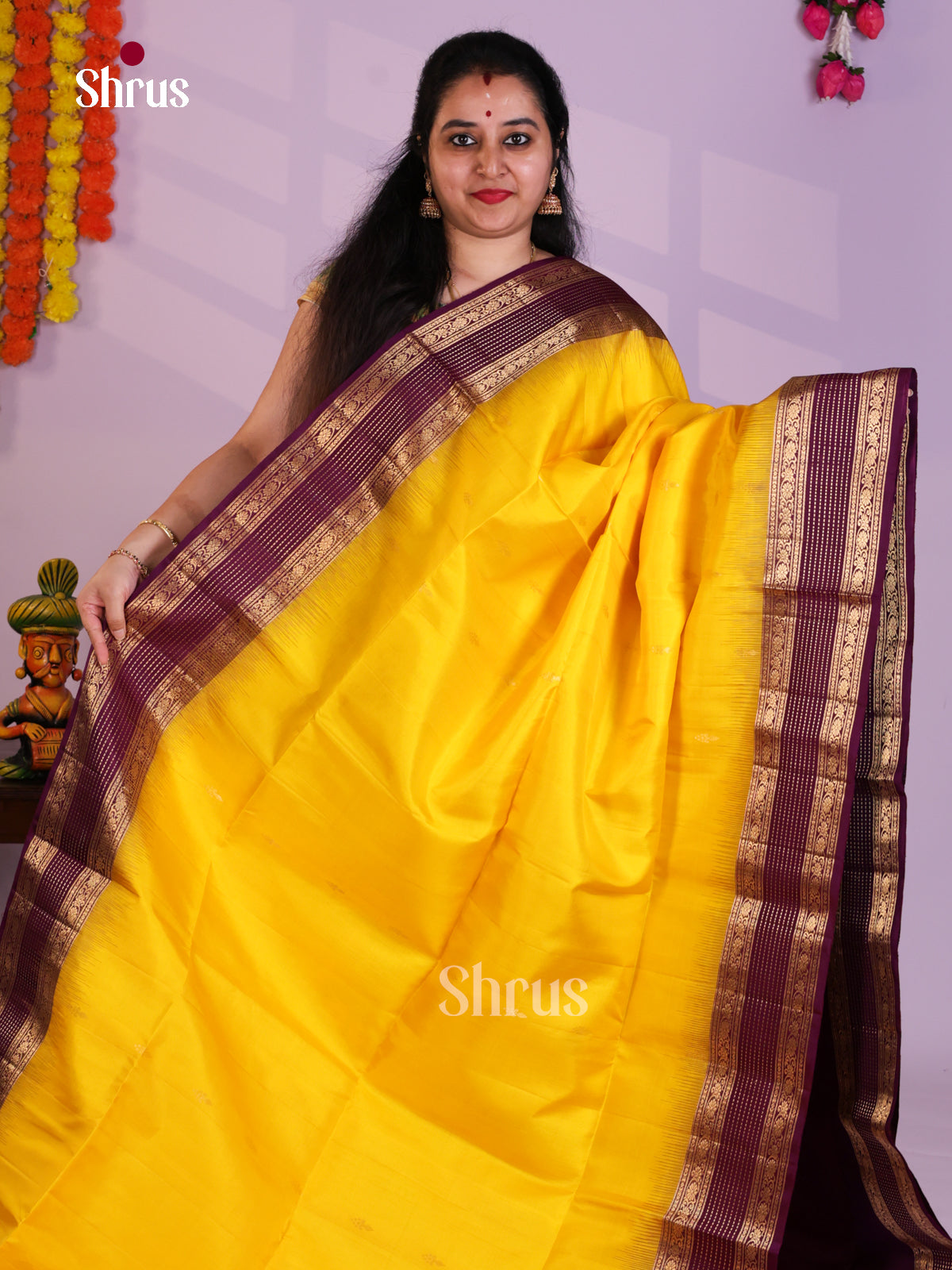 EAS08080 - Soft Silk Saree - Shop on Shrus.com