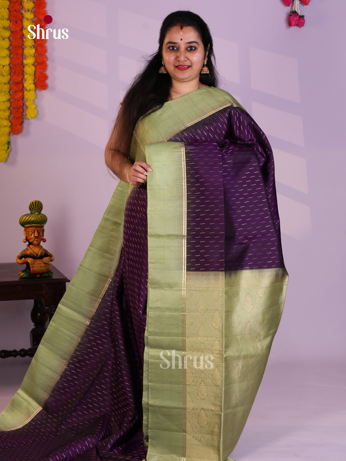 EAS08103 - Soft Silk Saree - Shop on Shrus.com