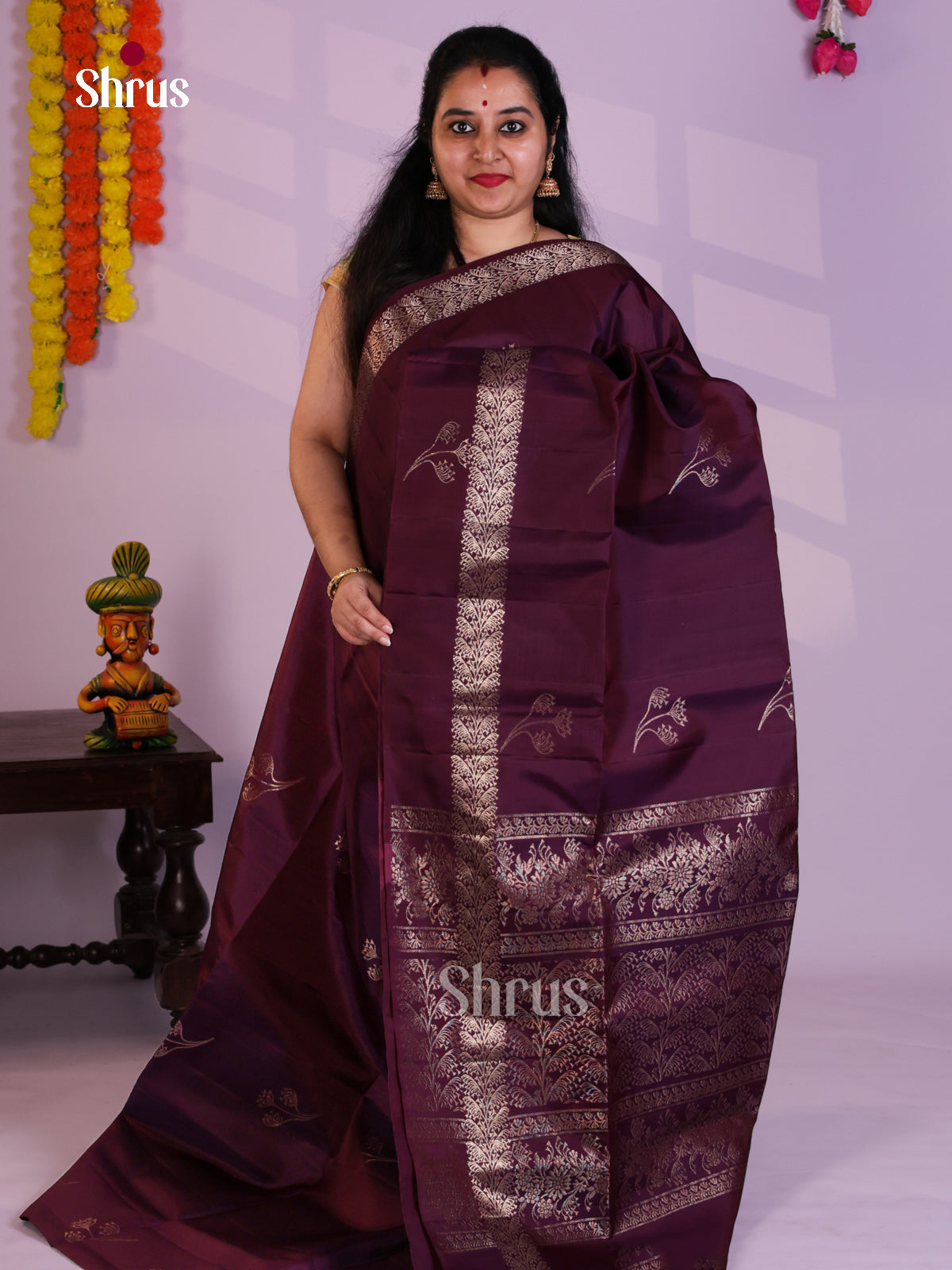 EAS08116 - Soft Silk Saree - Shop on Shrus.com