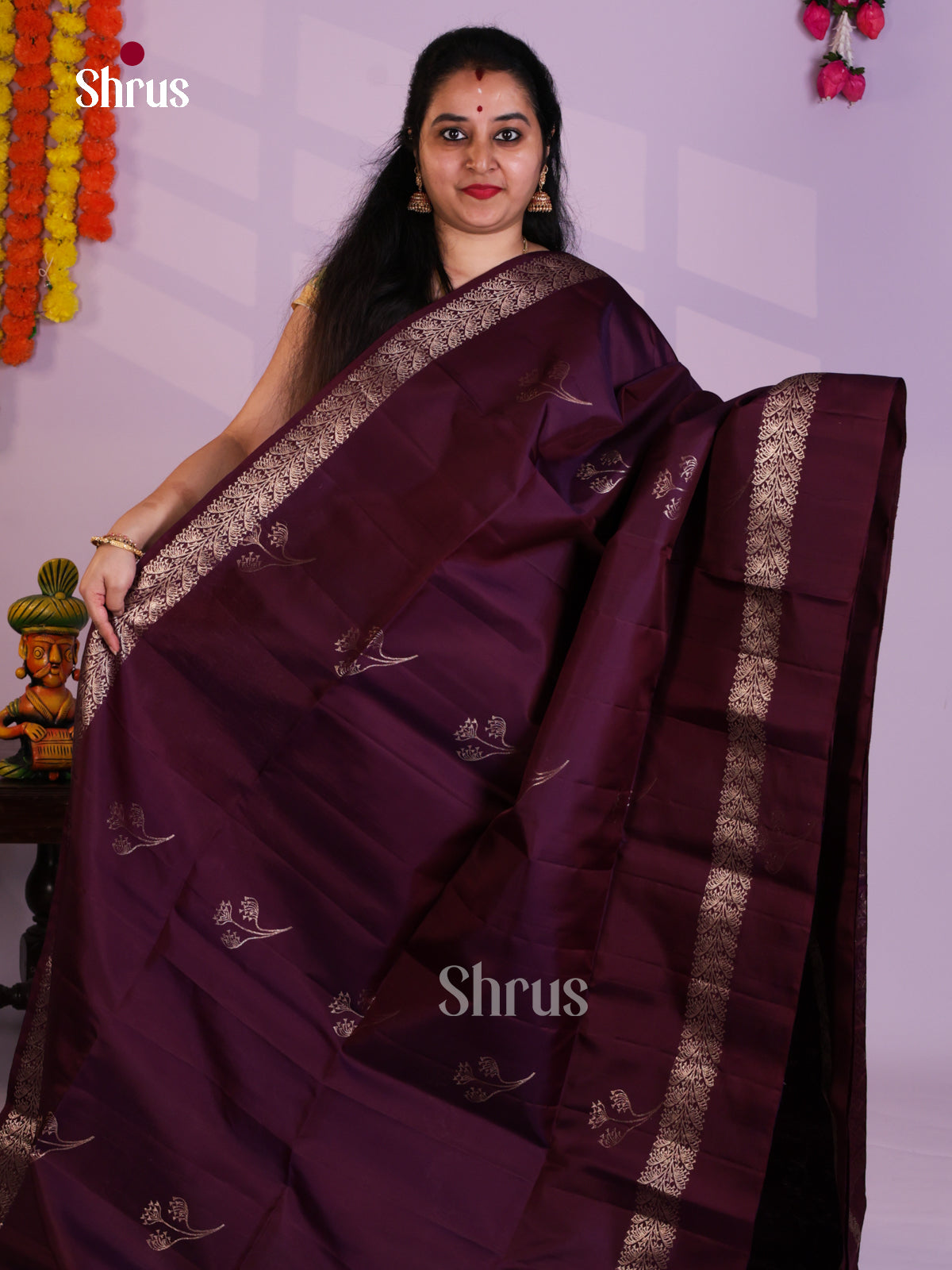 EAS08116 - Soft Silk Saree - Shop on Shrus.com