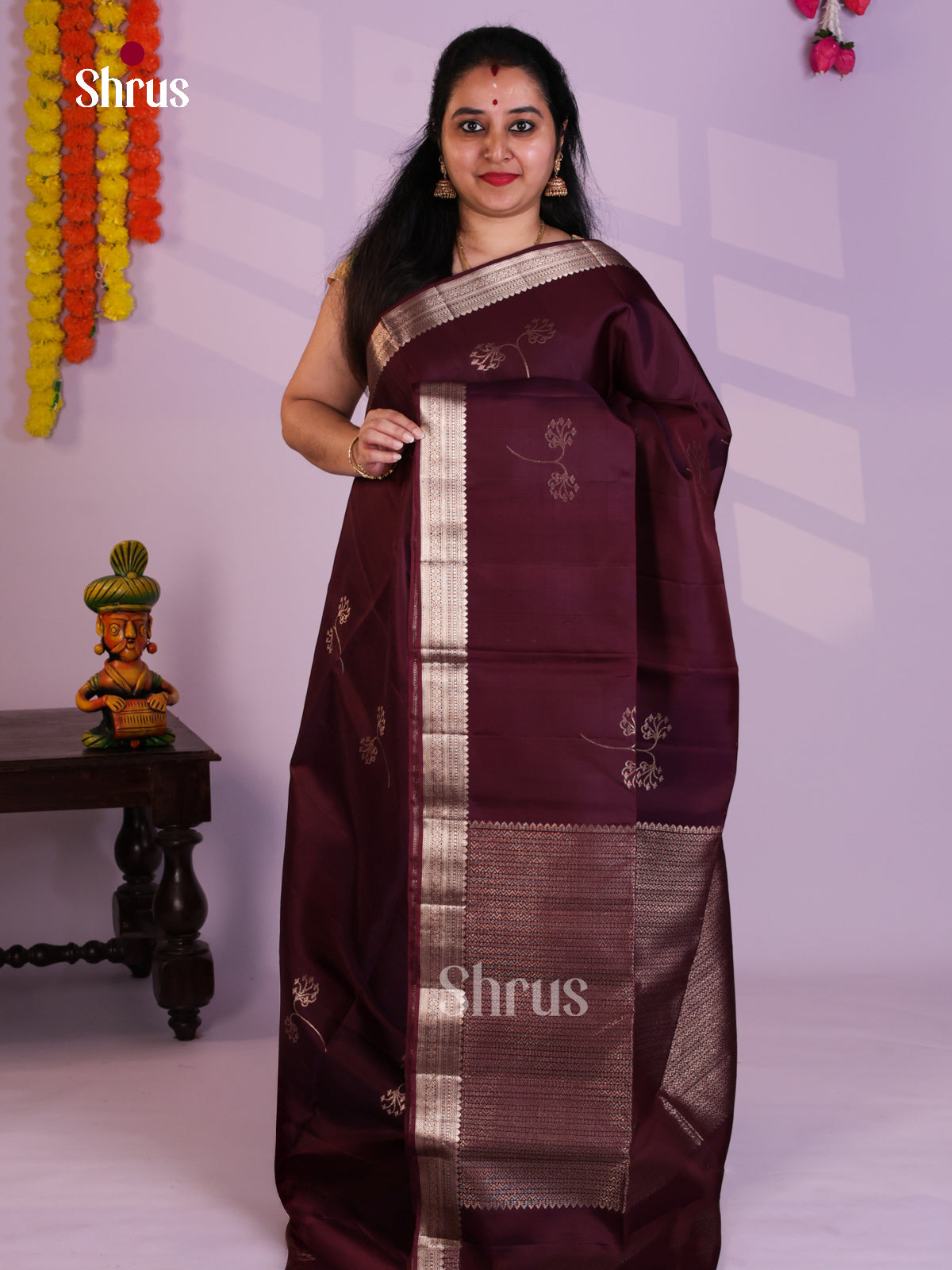 EAS08123 - Soft Silk Saree - Shop on Shrus.com