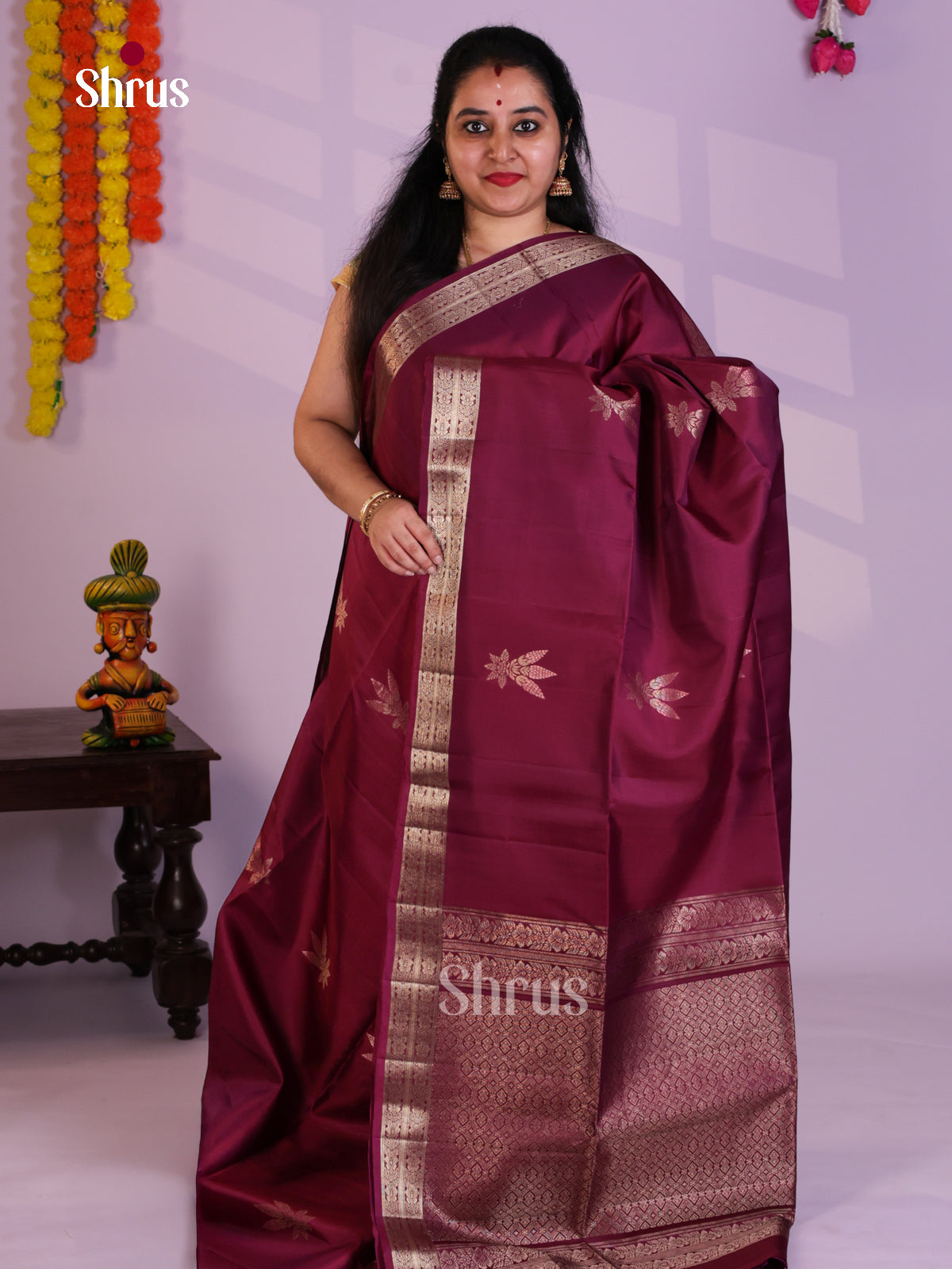 EAS08124 - Soft Silk Saree - Shop on Shrus.com