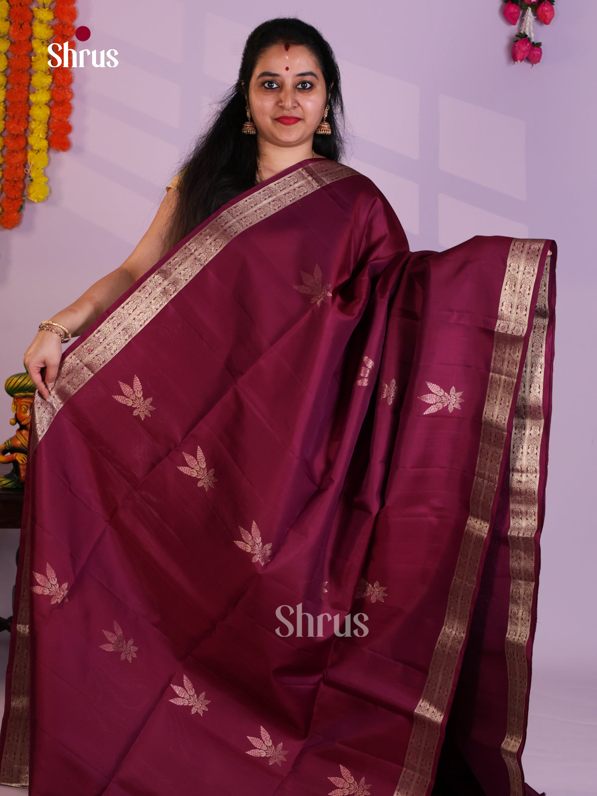 EAS08124 - Soft Silk Saree - Shop on Shrus.com