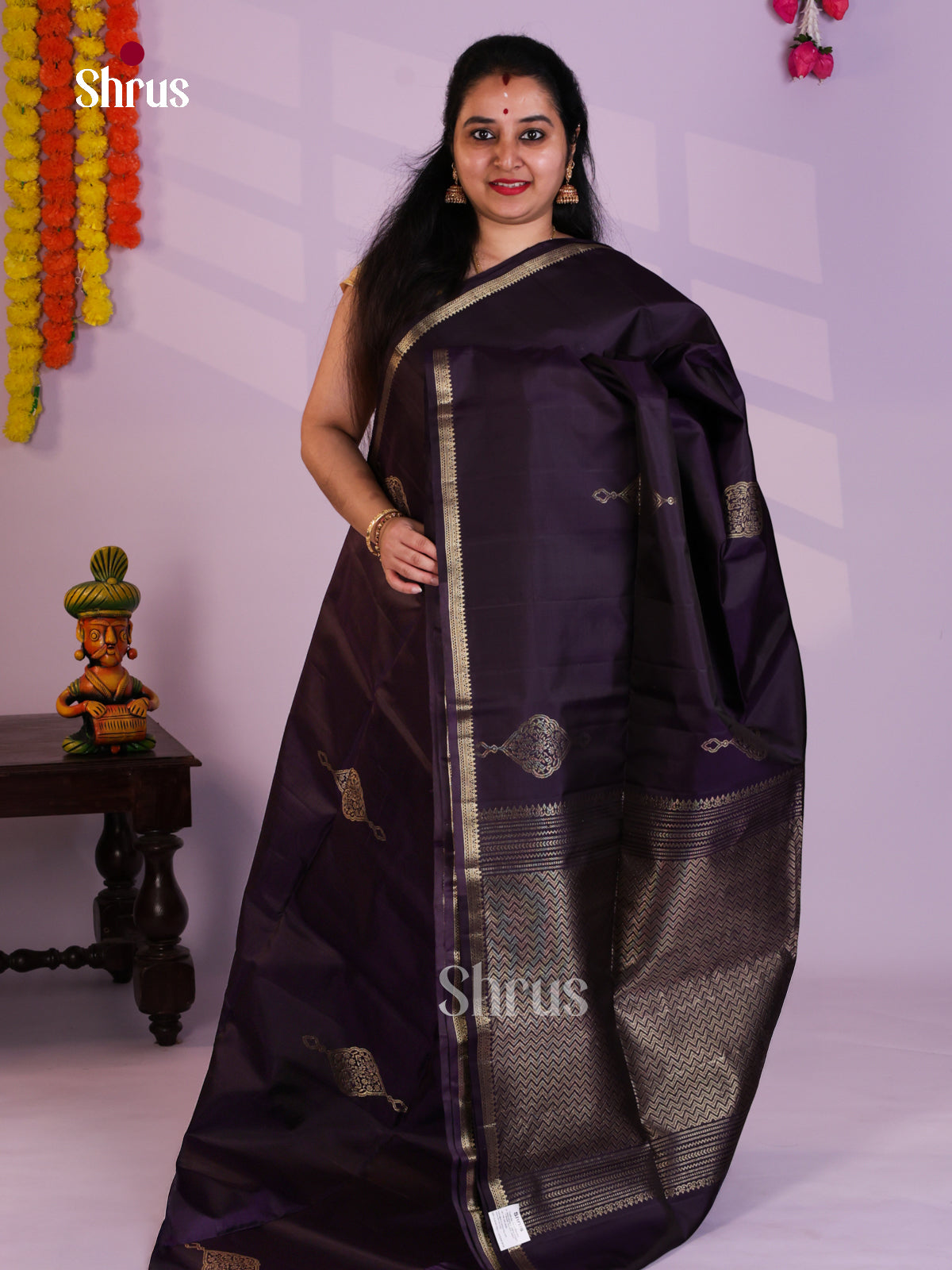EAS08129 - Soft Silk Saree - Shop on Shrus.com