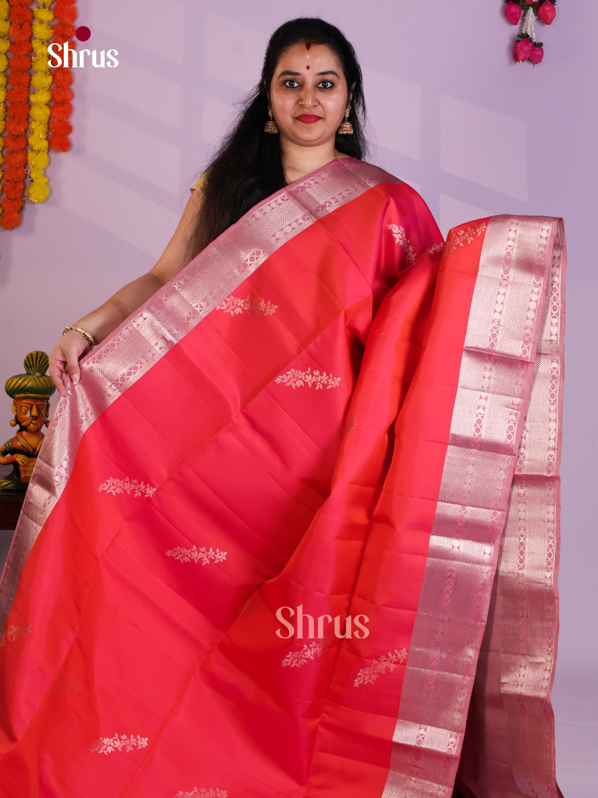 EAS08130 - Soft Silk  Saree - Shop on Shrus.com