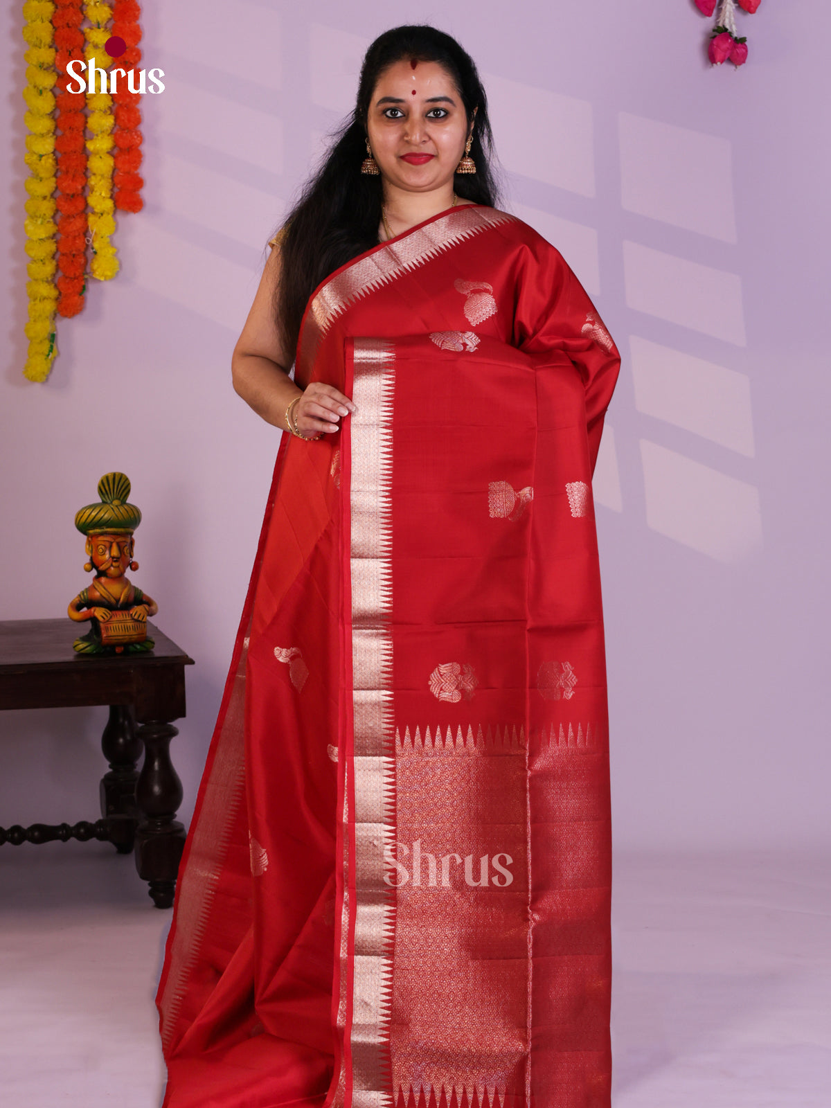 EAS08133 - Soft Silk Saree - Shop on Shrus.com
