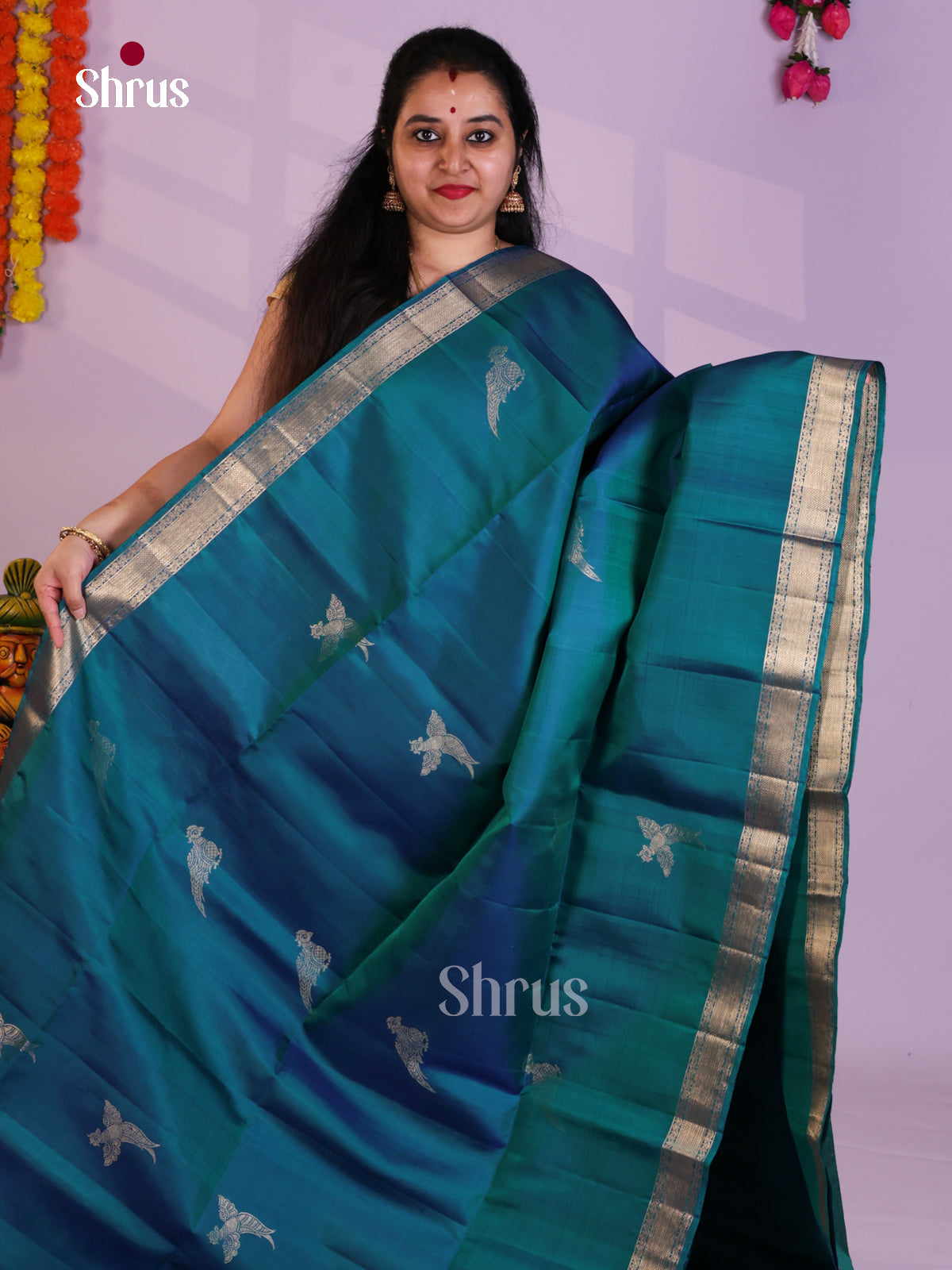 EAS08141 - Soft Silk  Saree - Shop on Shrus.com