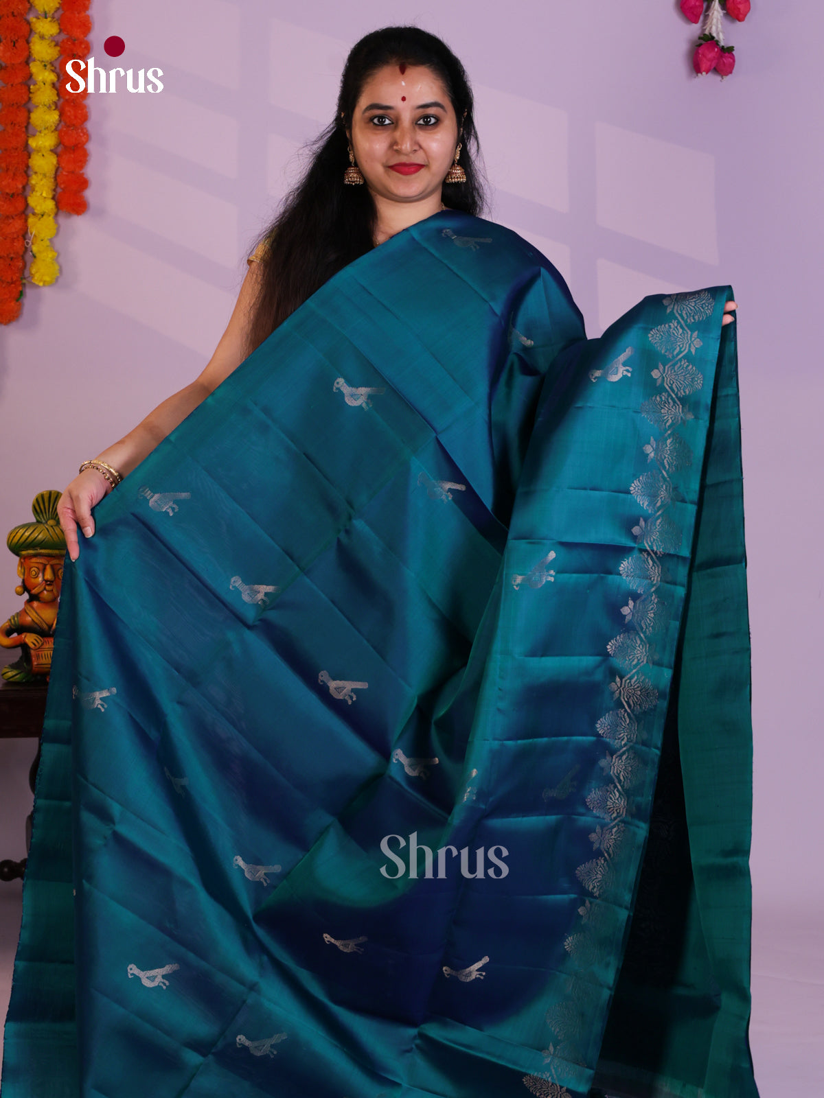 EAS08157 - Soft Silk Saree - Shop on Shrus.com