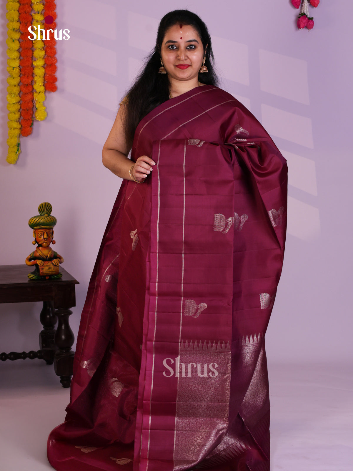 EAS08158 - Soft Silk Saree - Shop on Shrus.com