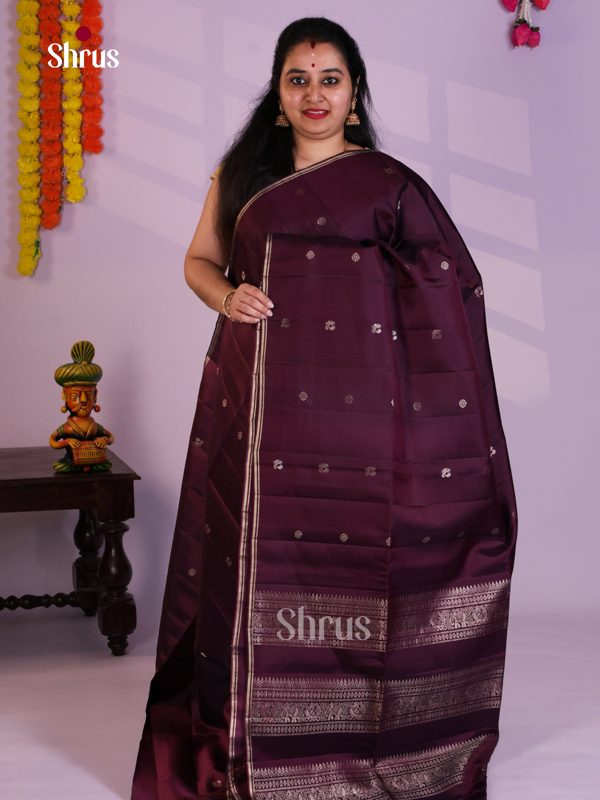 EAS08168 - Soft Silk  Saree - Shop on Shrus.com