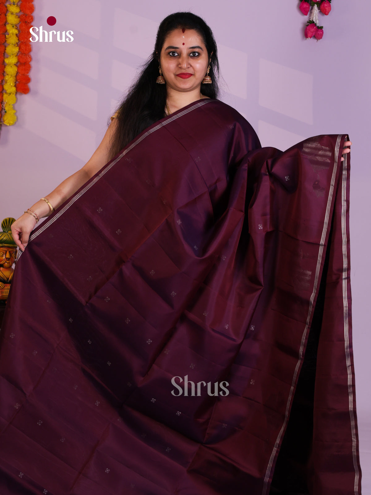EAS08172 - Soft Silk  Saree - Shop on Shrus.com
