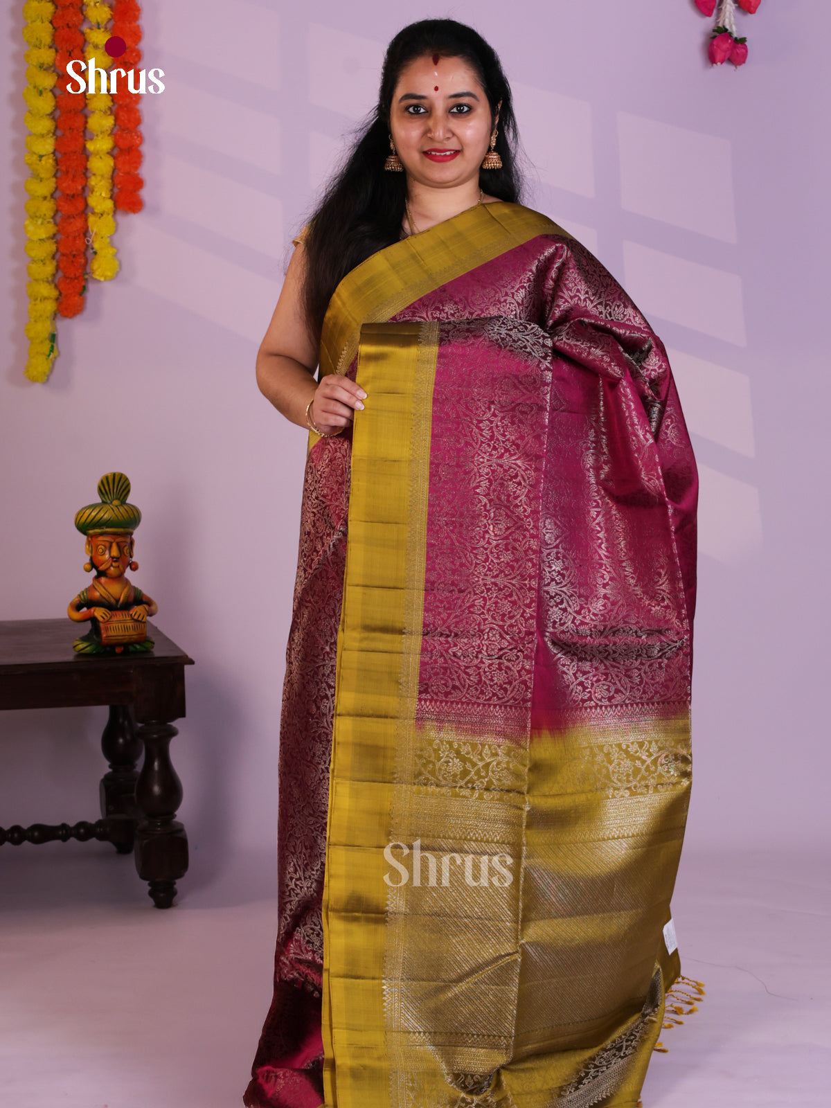 EAS08196 - Soft Silk  Saree - Shop on Shrus.com
