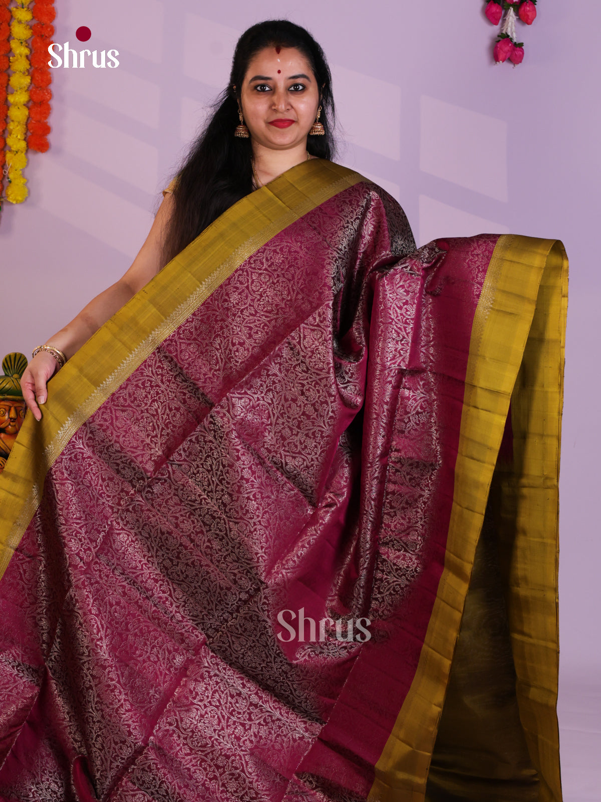 EAS08196 - Soft Silk  Saree - Shop on Shrus.com