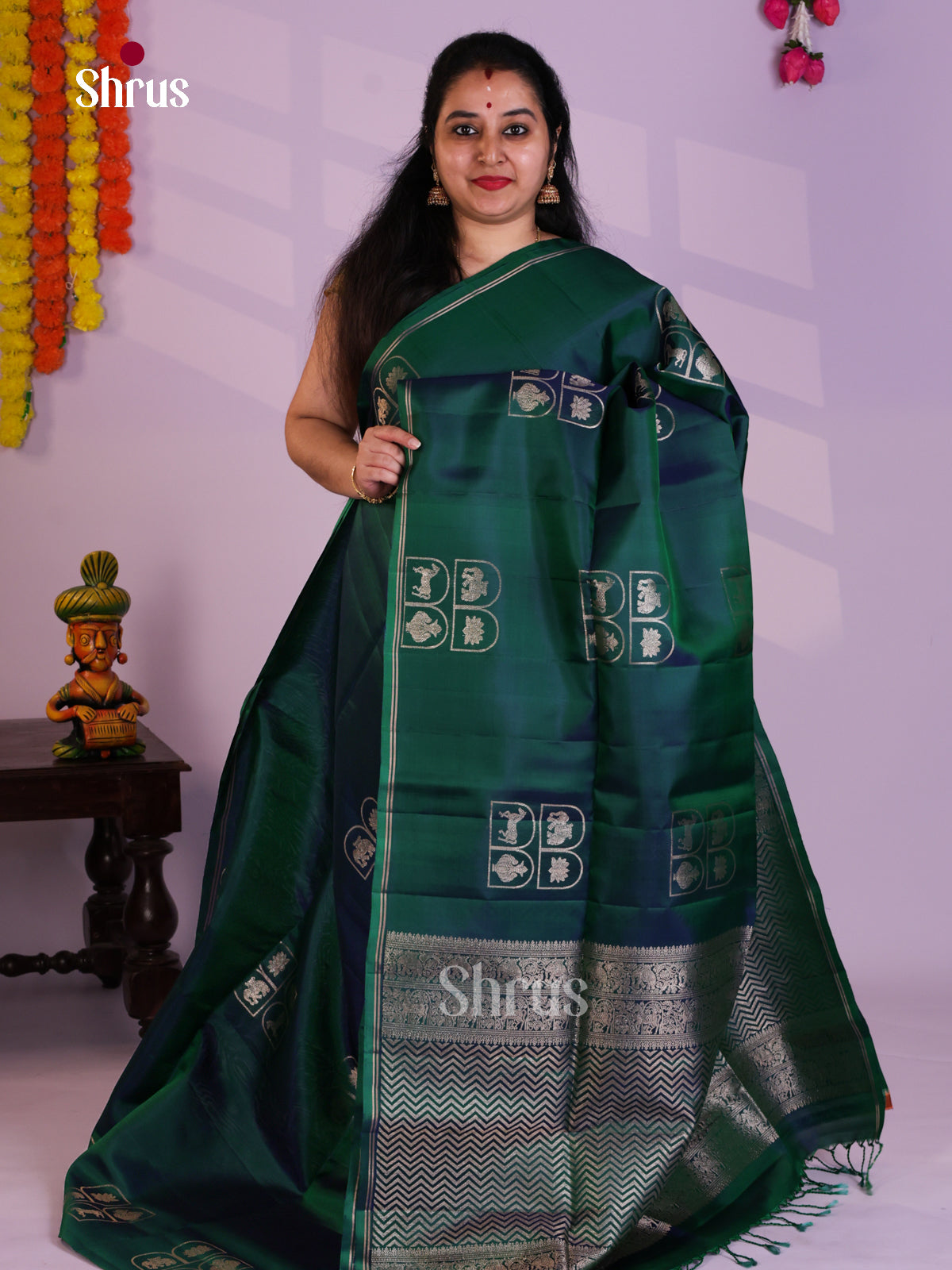 EAS08204 - Soft Silk Saree - Shop on Shrus.com