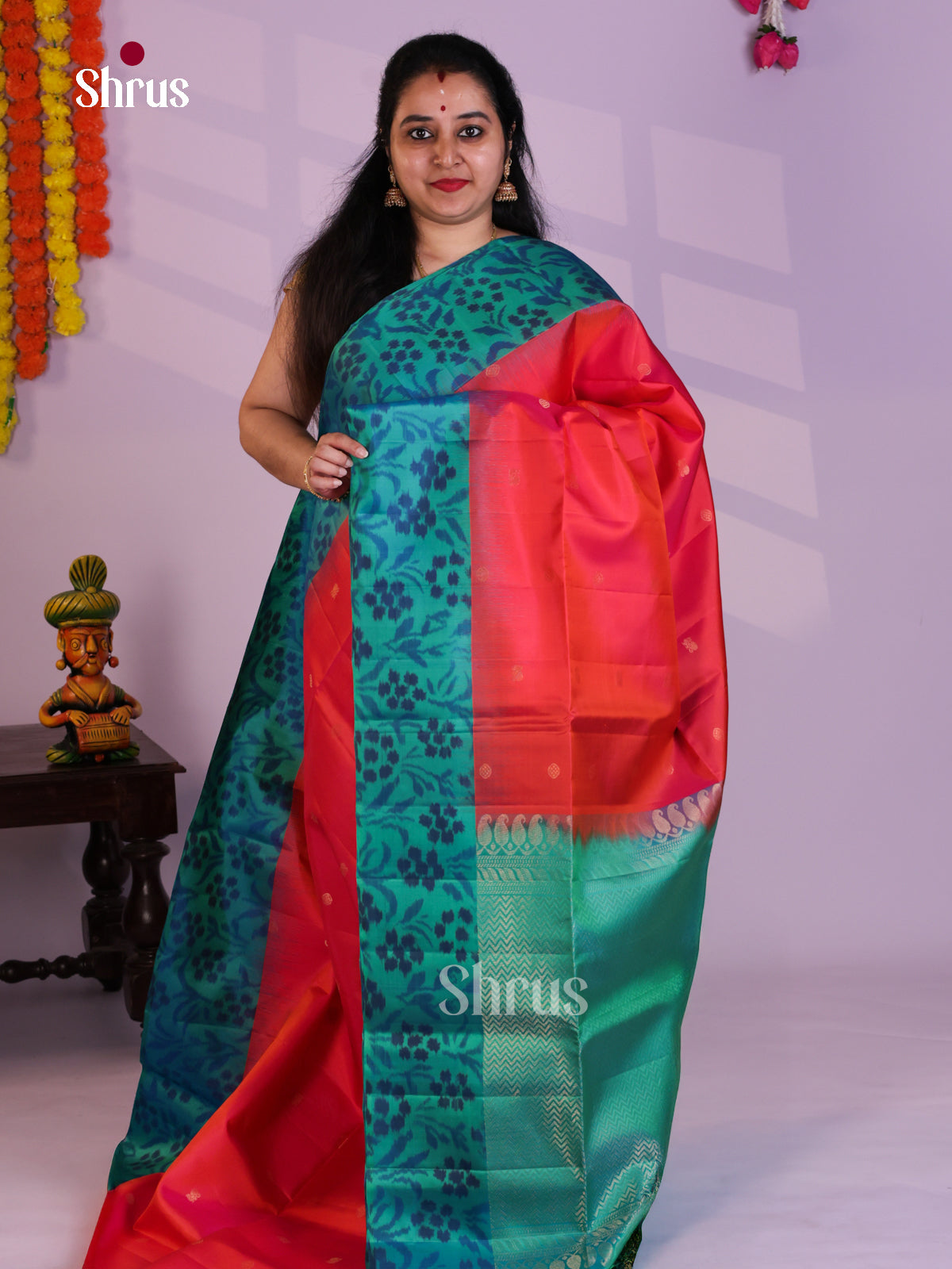 EAS08219 - Soft Silk  Saree - Shop on Shrus.com