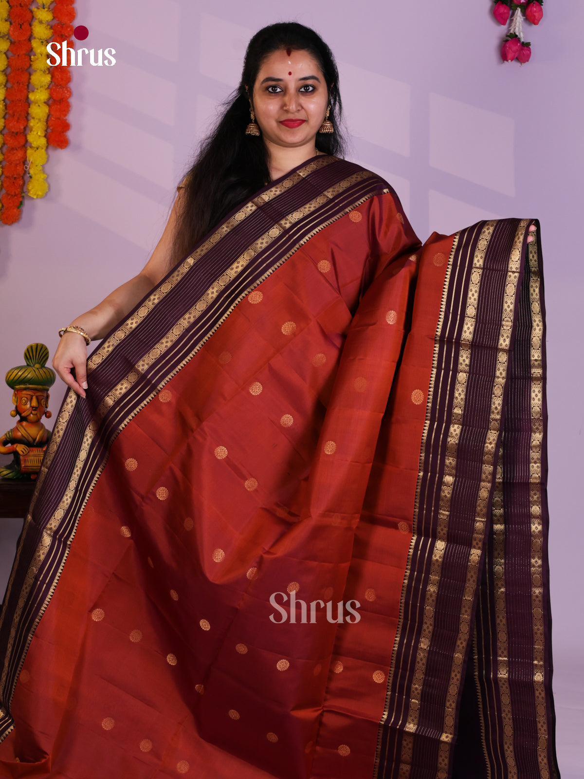 EAS08220 - Soft Silk  Saree - Shop on Shrus.com