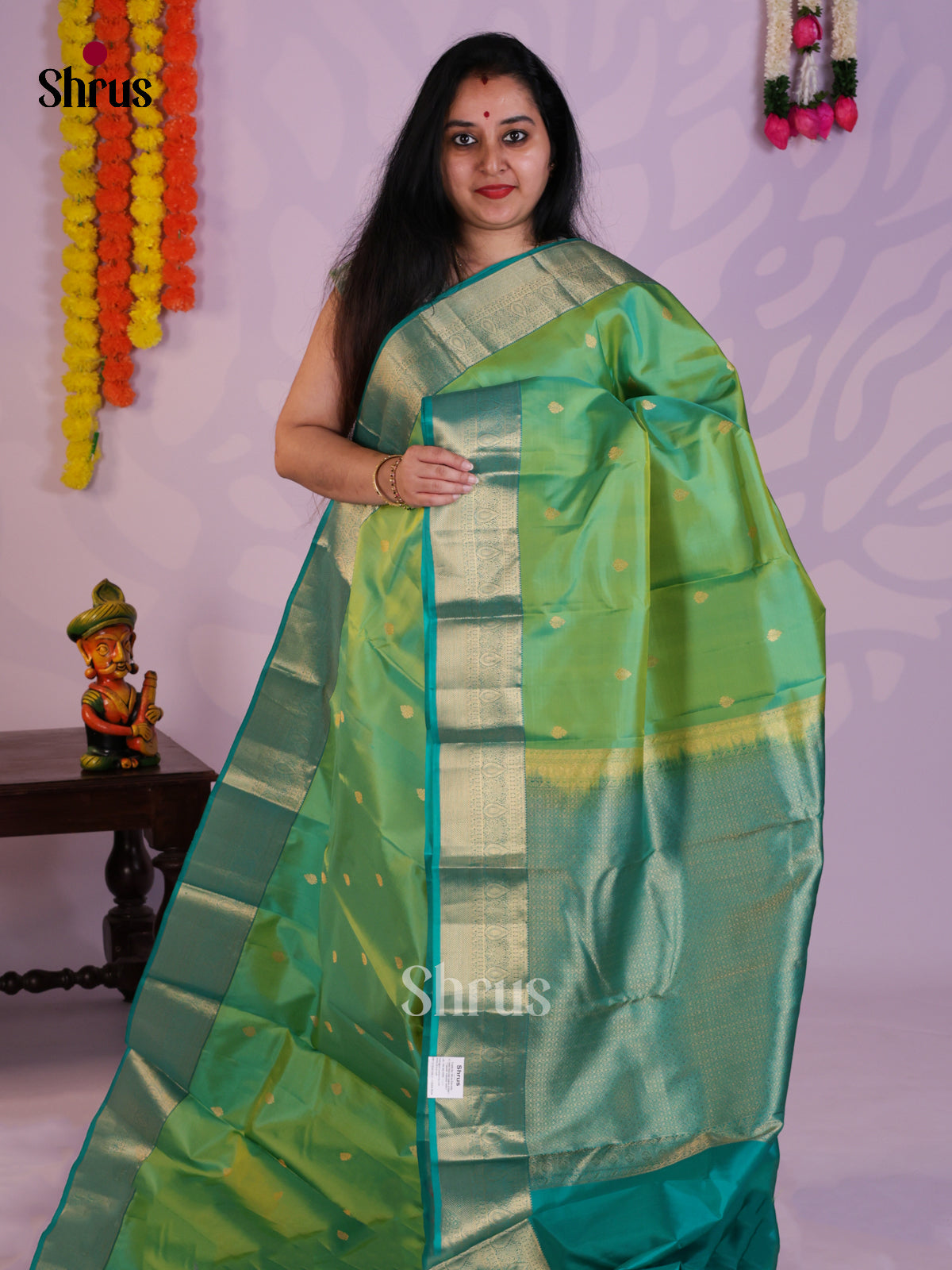 EAS08238 - Kanchipuram silk Saree - Shop on Shrus.com