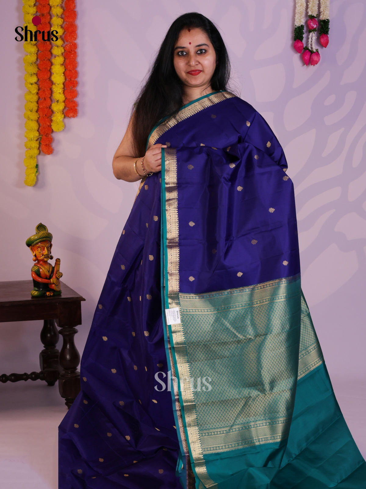 EAS08274 - Kanchipuram silk Saree - Shop on Shrus.com