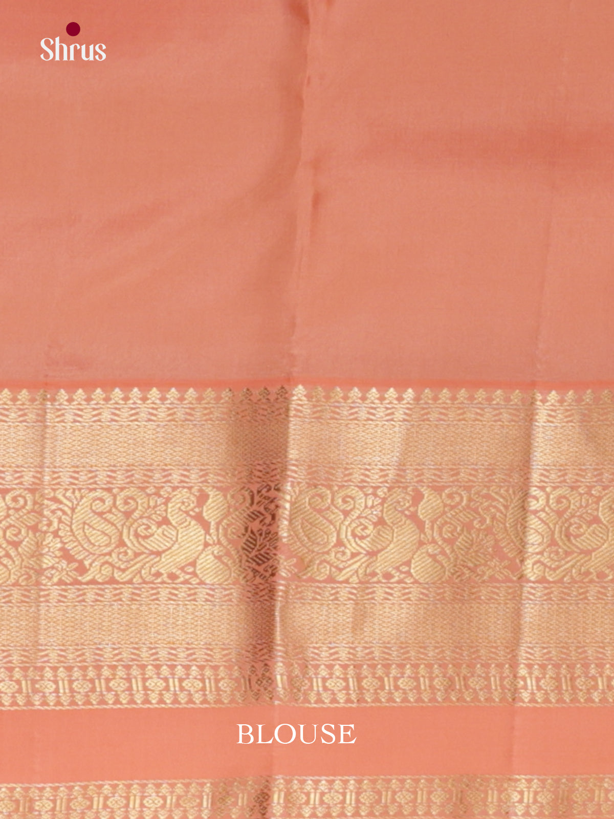 Blue & Peach - Kanchipuram-halfpure Saree- EAS08275 - Shop on Shrus.com