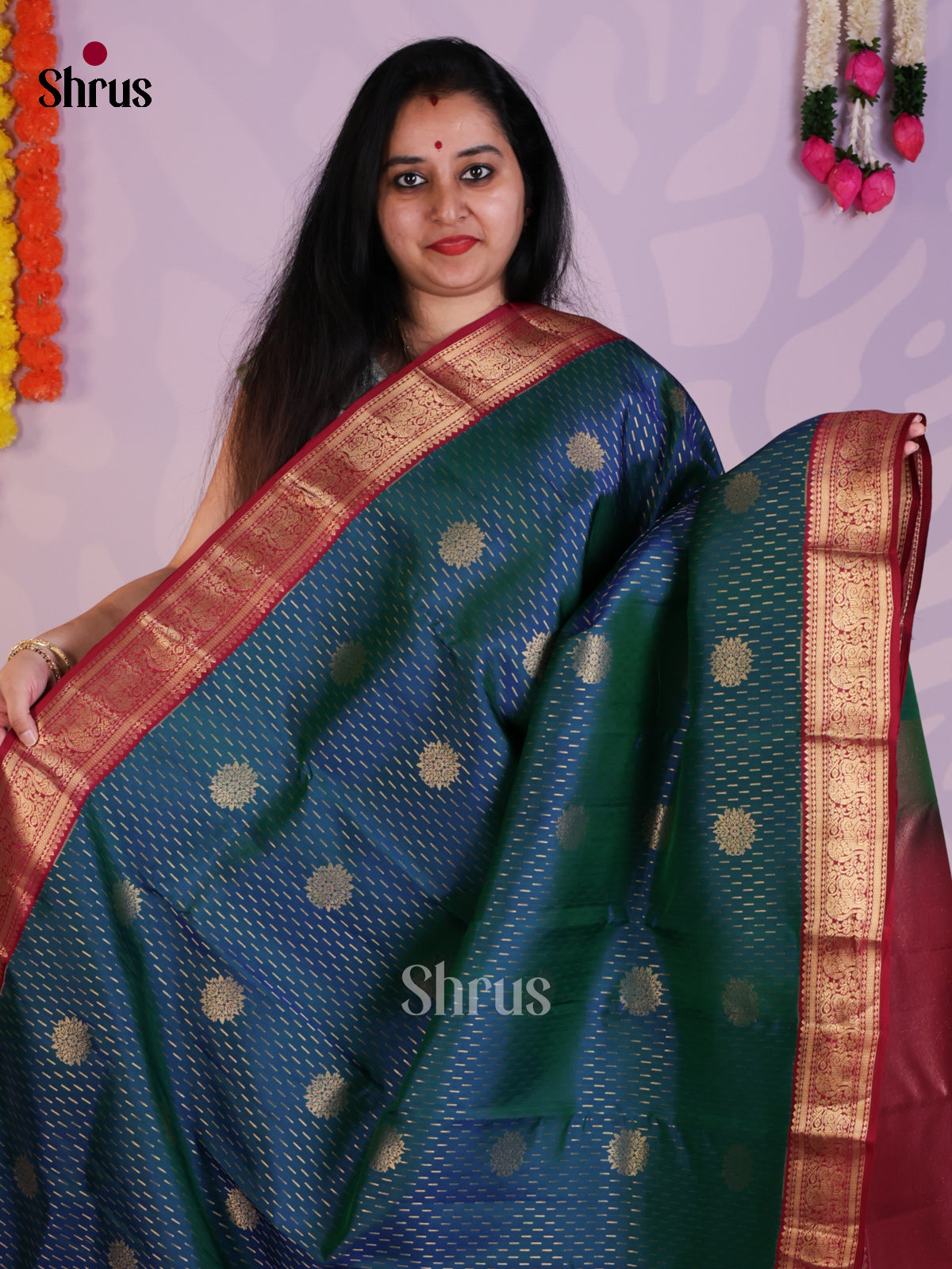 EAS08282 - Kanchipuram-halfpure Saree - Shop on Shrus.com