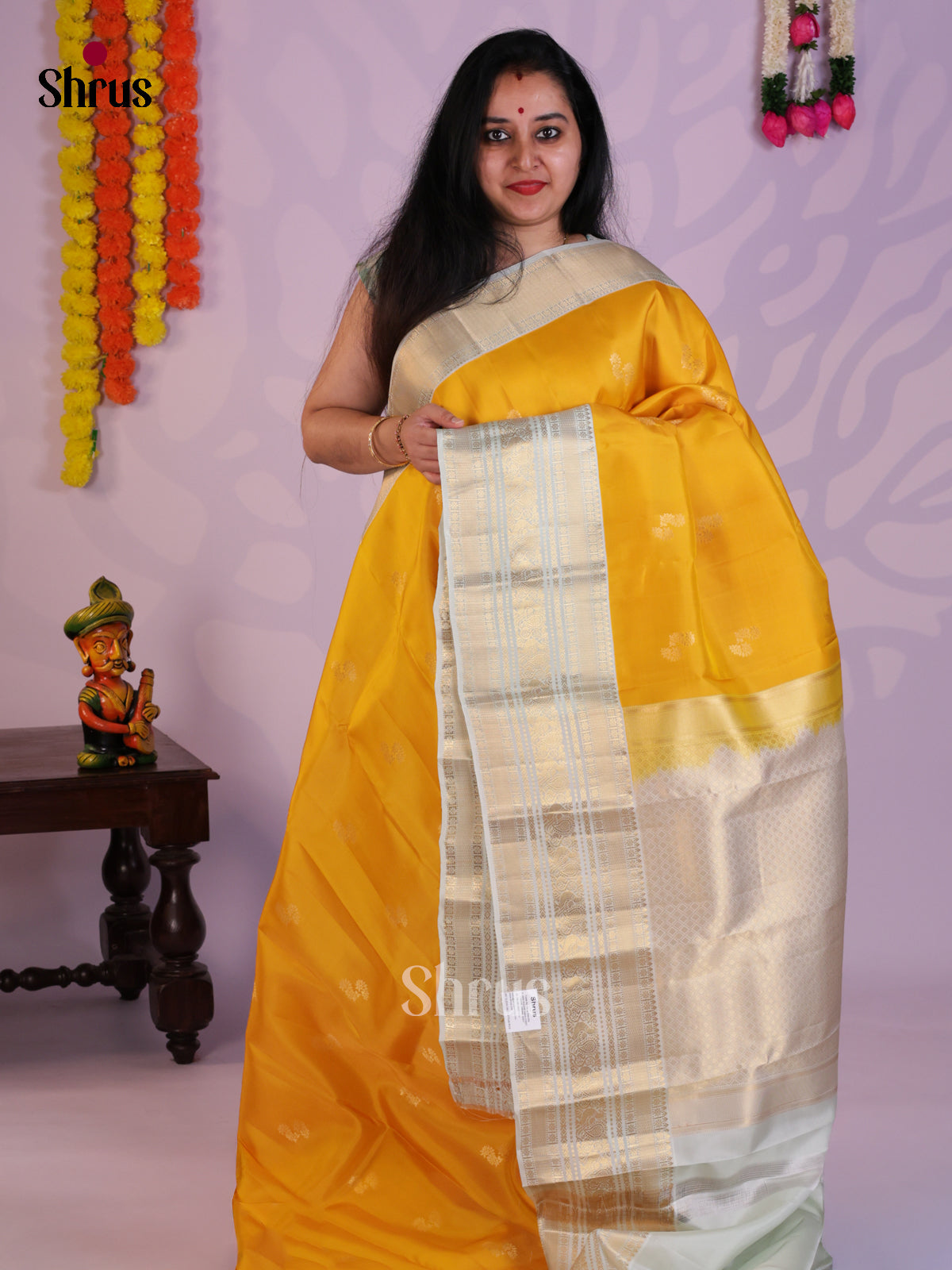 EAS08284 - Kanchipuram-halfpure Saree - Shop on Shrus.com