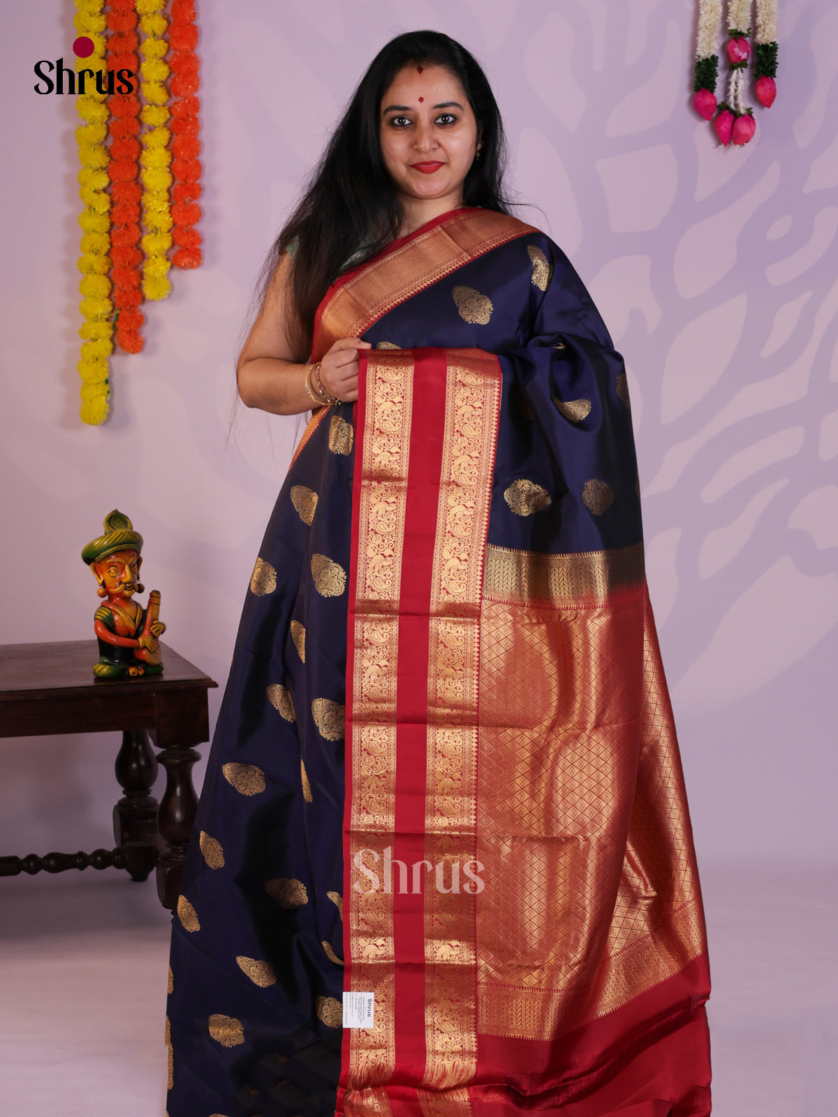 EAS08301 - Kanchipuram-halfpure Saree - Shop on Shrus.com