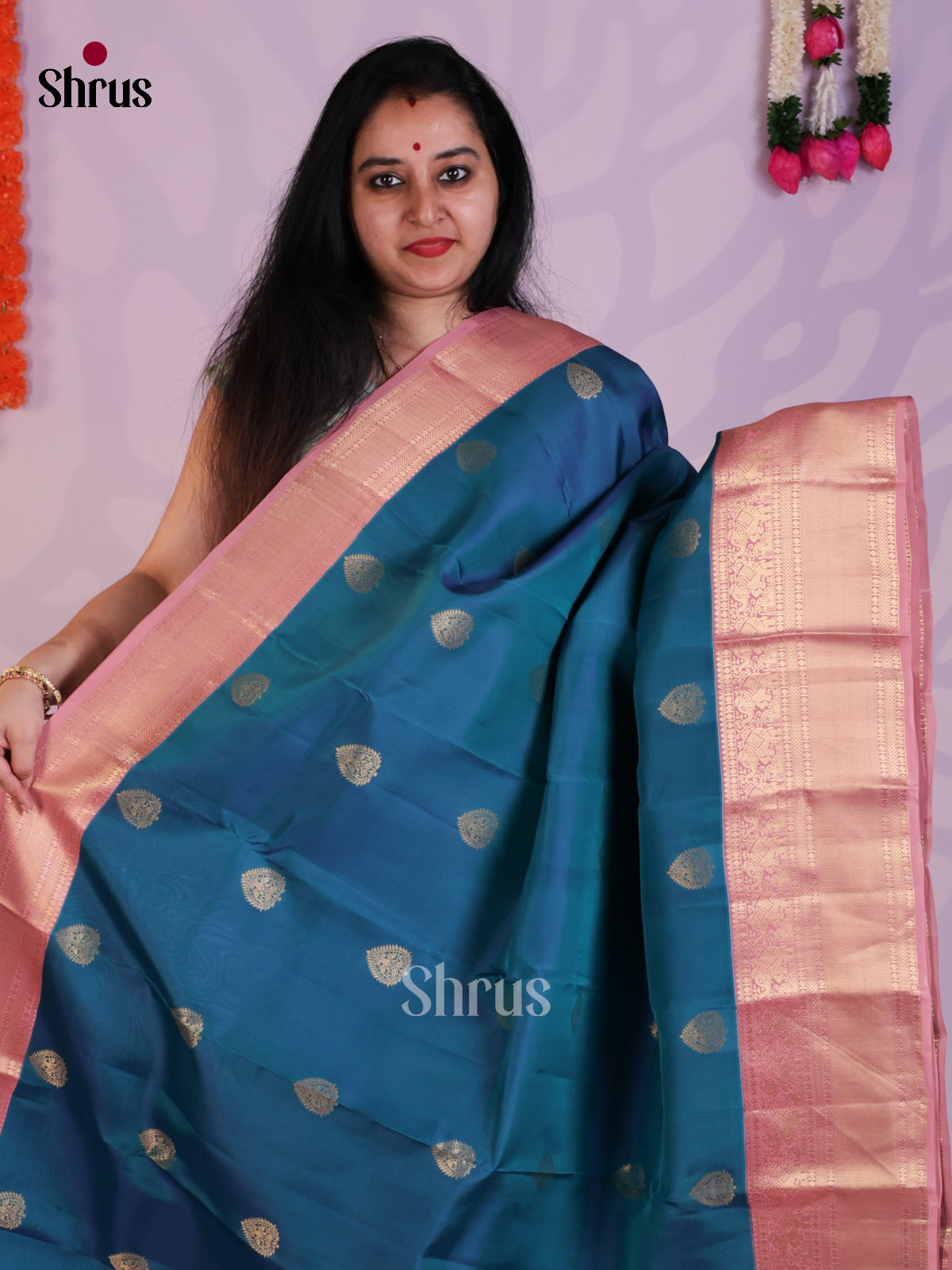 EAS08311 - Kanchipuram-halfpure Saree - Shop on Shrus.com