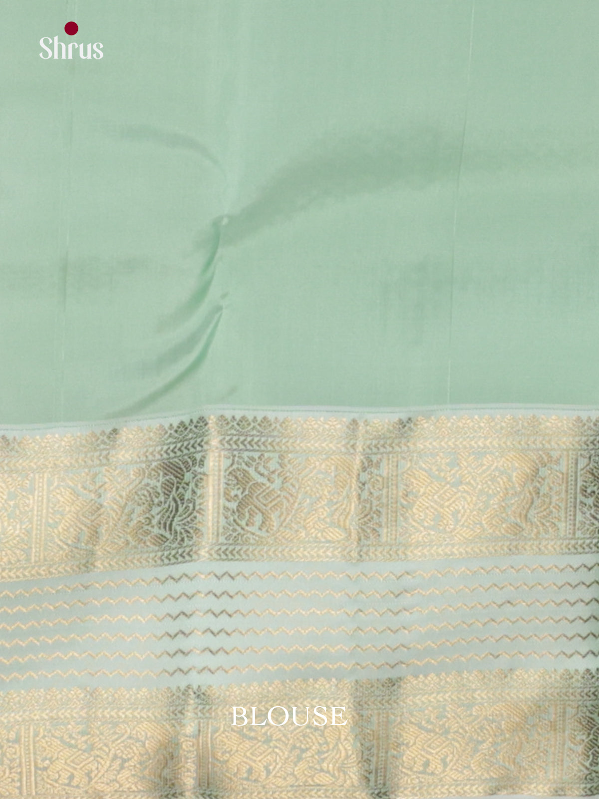 Red & ice Green  - Kanchipuram-halfpure Saree- EAS08325 - Shop on Shrus.com