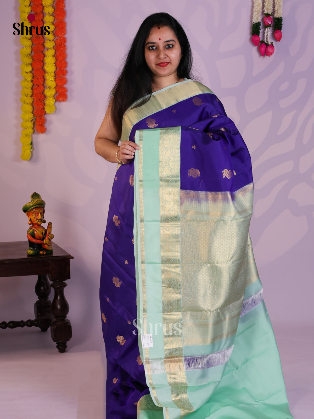 EAS08331 - Kanchipuram-halfpure Saree - Shop on Shrus.com