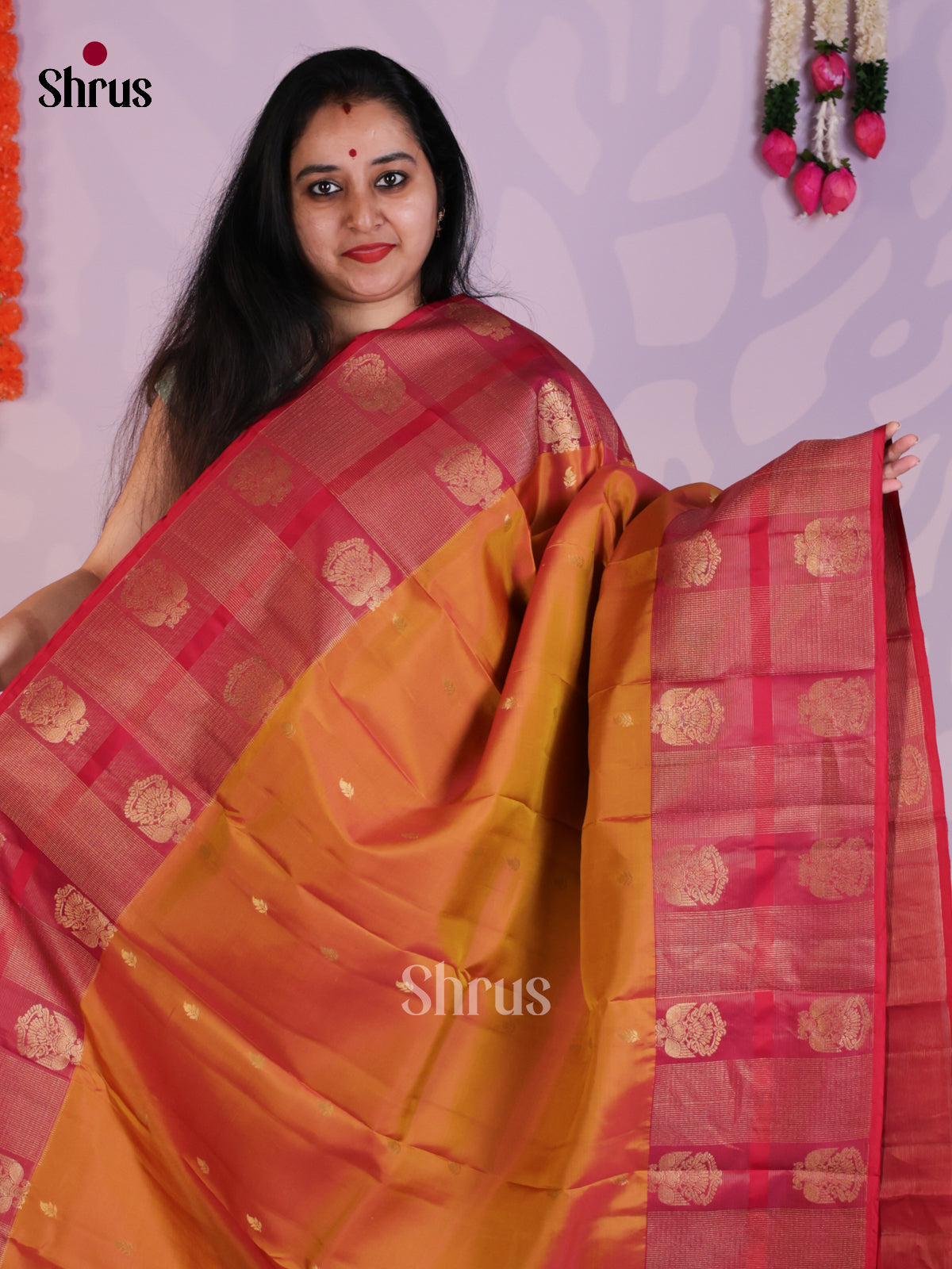 EAS08338 - Kanchipuram-halfpure Saree - Shop on Shrus.com