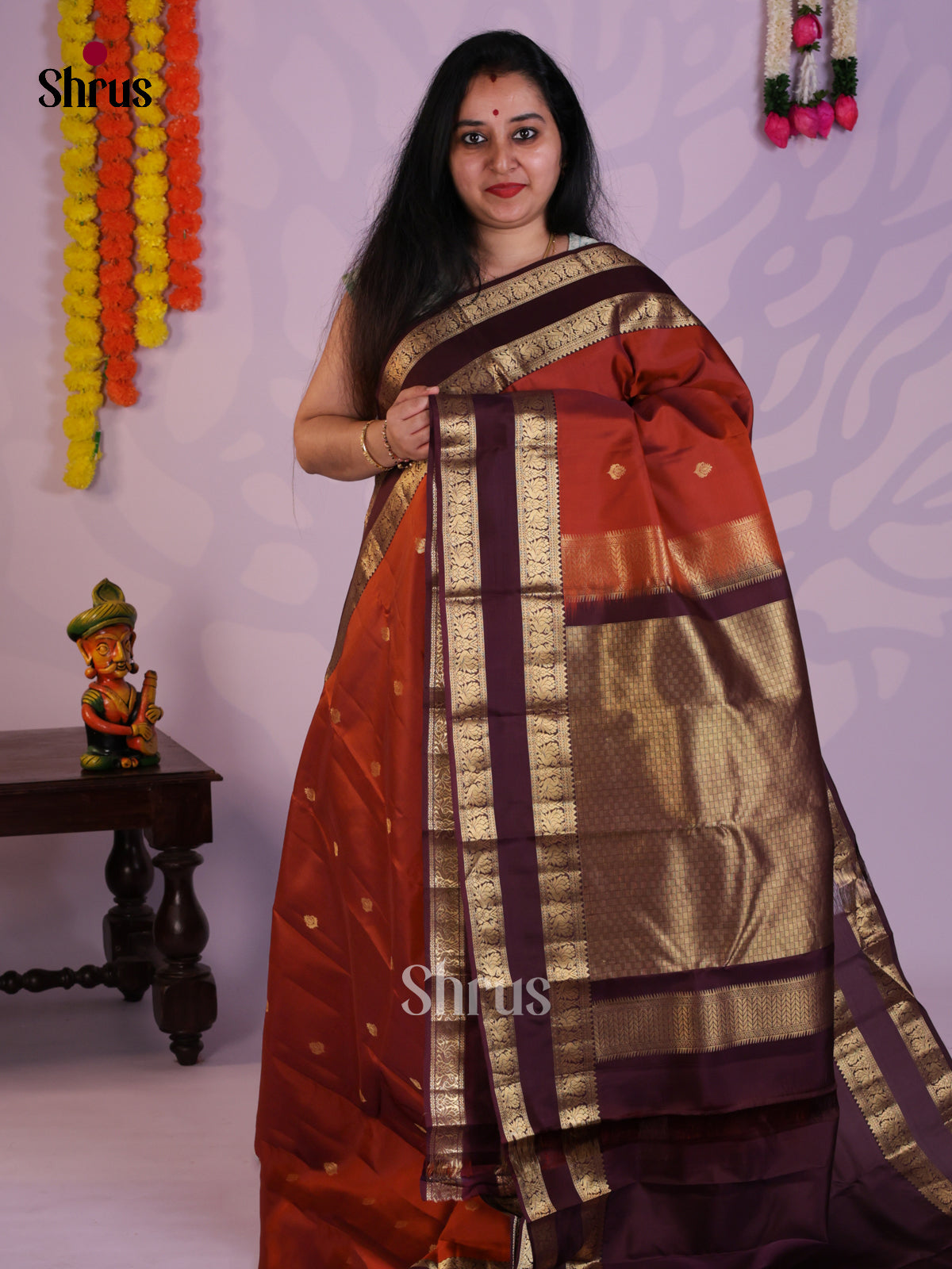 EAS08347 - Kanchipuram-halfpure Saree - Shop on Shrus.com